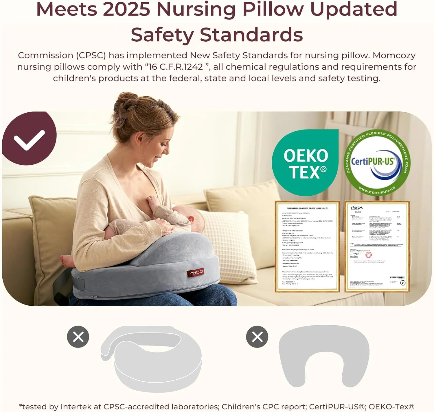 بالش شیردهی Momcozy CozyPro - پشتیبانی کامل از کمر و بازو - نرده ایمنی، فوم حافظه دار سفت و فنری - پایدار، پشتیبانی ارگونومیک، شیردهی آسان تر، کوسن پهن تر، قابل تنظیم، روکش قابل جدا شدن بالش شیردهی Momcozy CozyPro - پشتیبانی کامل از کمر و بازو - نرده ایمنی، فوم حافظه دار سفت و فنری - پایدار، پشتیبانی ارگونومیک، شیردهی آسان تر، کوسن پهن تر، قابل تنظیم، روکش قابل جدا شدن