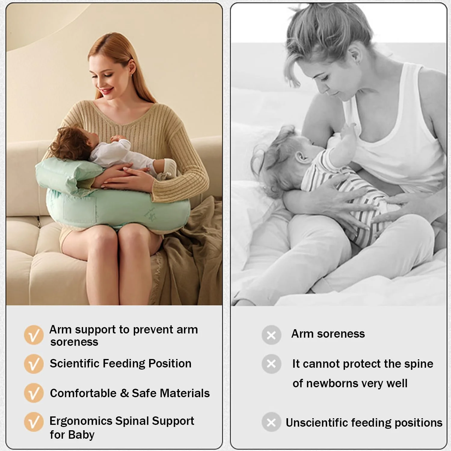 بالش شیردهی GGEROU - بالش شیردهی ارگونومیک برای پشتیبانی نهایی از مادر و کودک - بند کمر قابل تنظیم و دارای جیب کناری کاربردی بالش شیردهی GGEROU - بالش شیردهی ارگونومیک برای پشتیبانی نهایی از مادر و کودک - بند کمر قابل تنظیم و دارای جیب کناری کاربردی