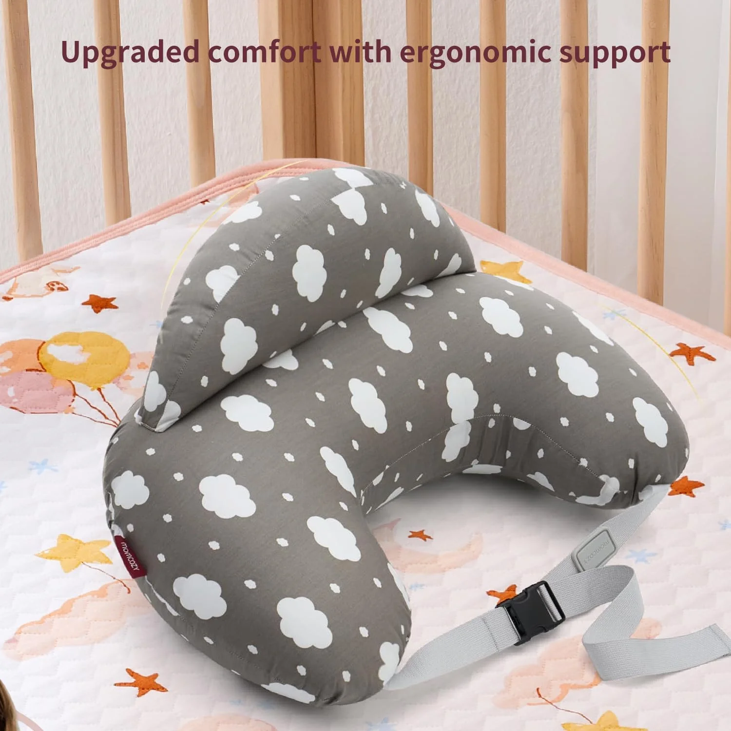 بالش شیردهی فانیتو با نرده ایمنی پیشگام - بالش های تغذیه پهن تر برای حمایت بیشتر از مادر و نوزاد - شیردهی آسان تر و بدون دست - مناسب برای همه، روکش نخی قابل جابجایی بالش شیردهی فانیتو با نرده ایمنی پیشگام - بالش های تغذیه پهن تر برای حمایت بیشتر از مادر و نوزاد - شیردهی آسان تر و بدون دست - مناسب برای همه، روکش نخی قابل جابجایی