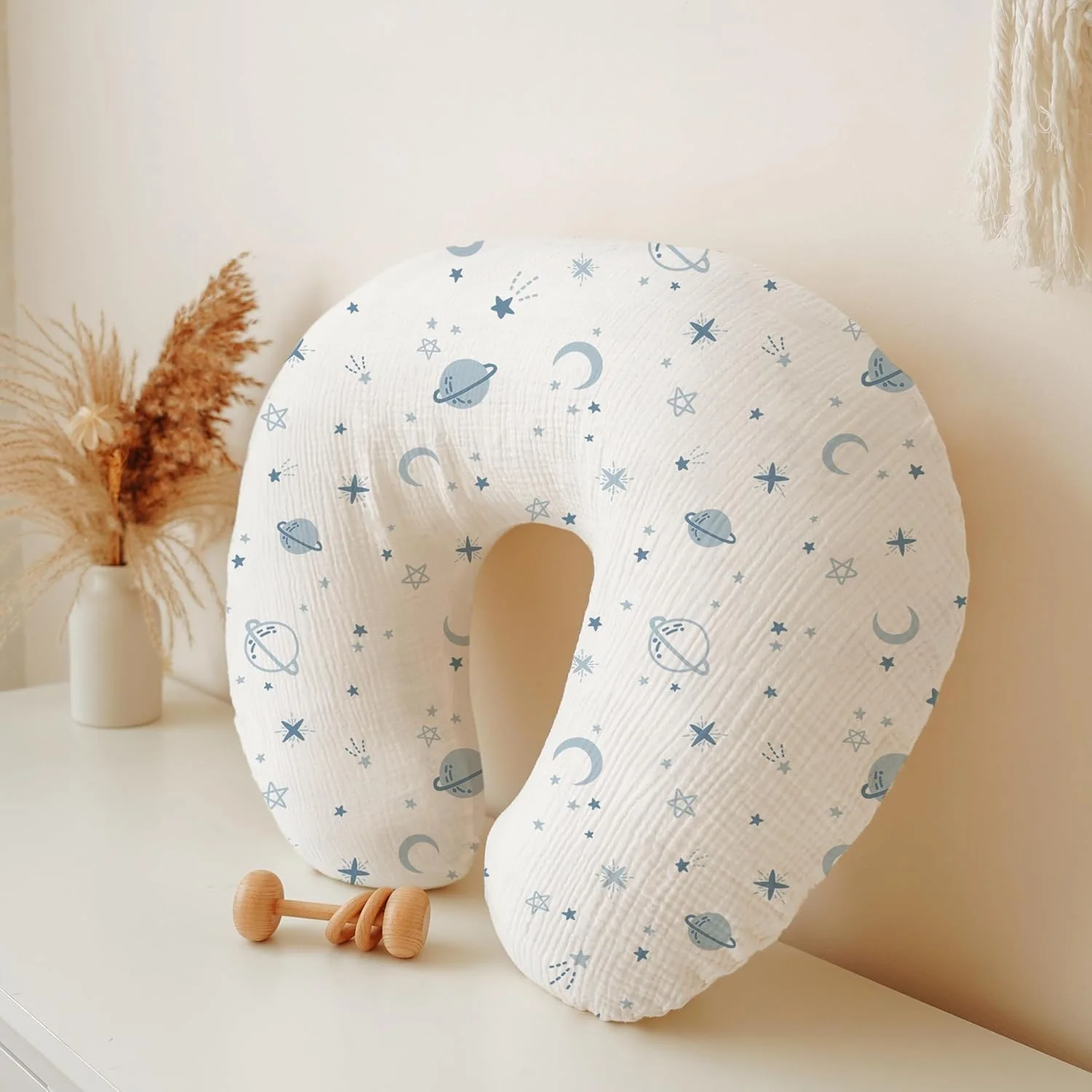 روکش بالش شیردهی موسلین 2 عددی، روکش های نرم و دوست داشتنی KASTWAVE برای بالش های شیردهی، روکش برای نوزادان پسر و دختر، قابل شستشو و تنفس (آبی، ستاره) روکش بالش شیردهی موسلین 2 عددی، روکش های نرم و دوست داشتنی KASTWAVE برای بالش های شیردهی، روکش برای نوزادان پسر و دختر، قابل شستشو و تنفس (آبی، ستاره)