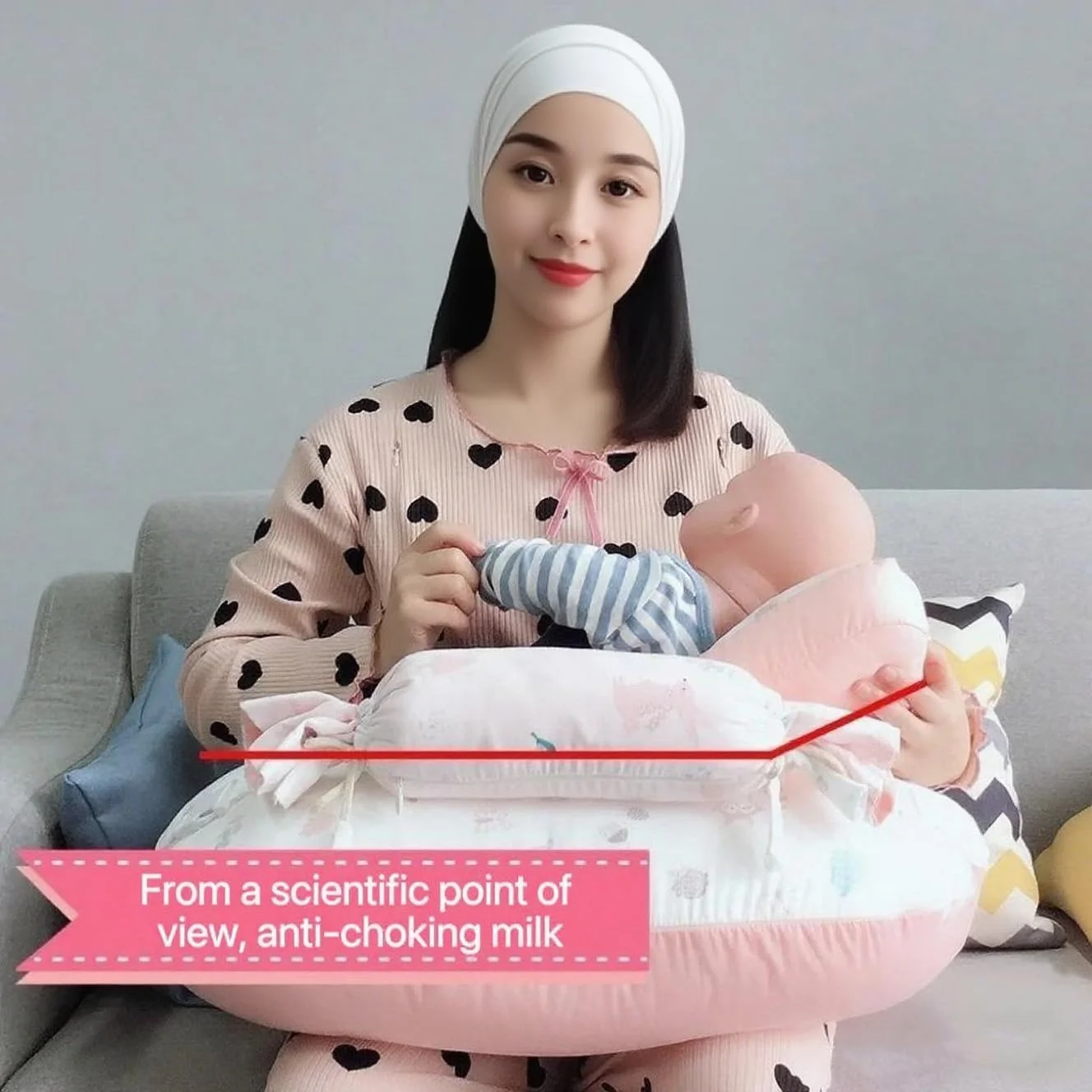 بالش شیردهی نوزاد، بالش شیردهی قابل حمل برای نوزادان پسر و دختر با زیپ قابل شستشو بالش شیردهی نوزاد، بالش شیردهی قابل حمل برای نوزادان پسر و دختر با زیپ قابل شستشو