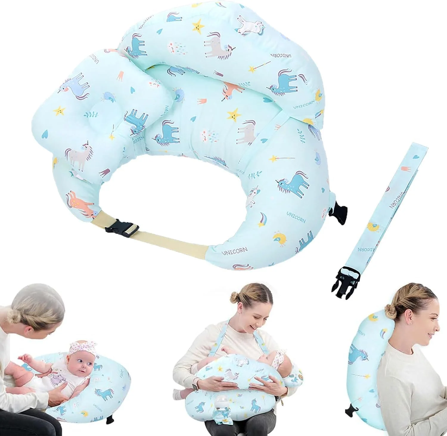 بالش شیردهی نوزاد، بالش شیردهی قابل حمل برای نوزادان پسر و دختر با زیپ قابل شستشو