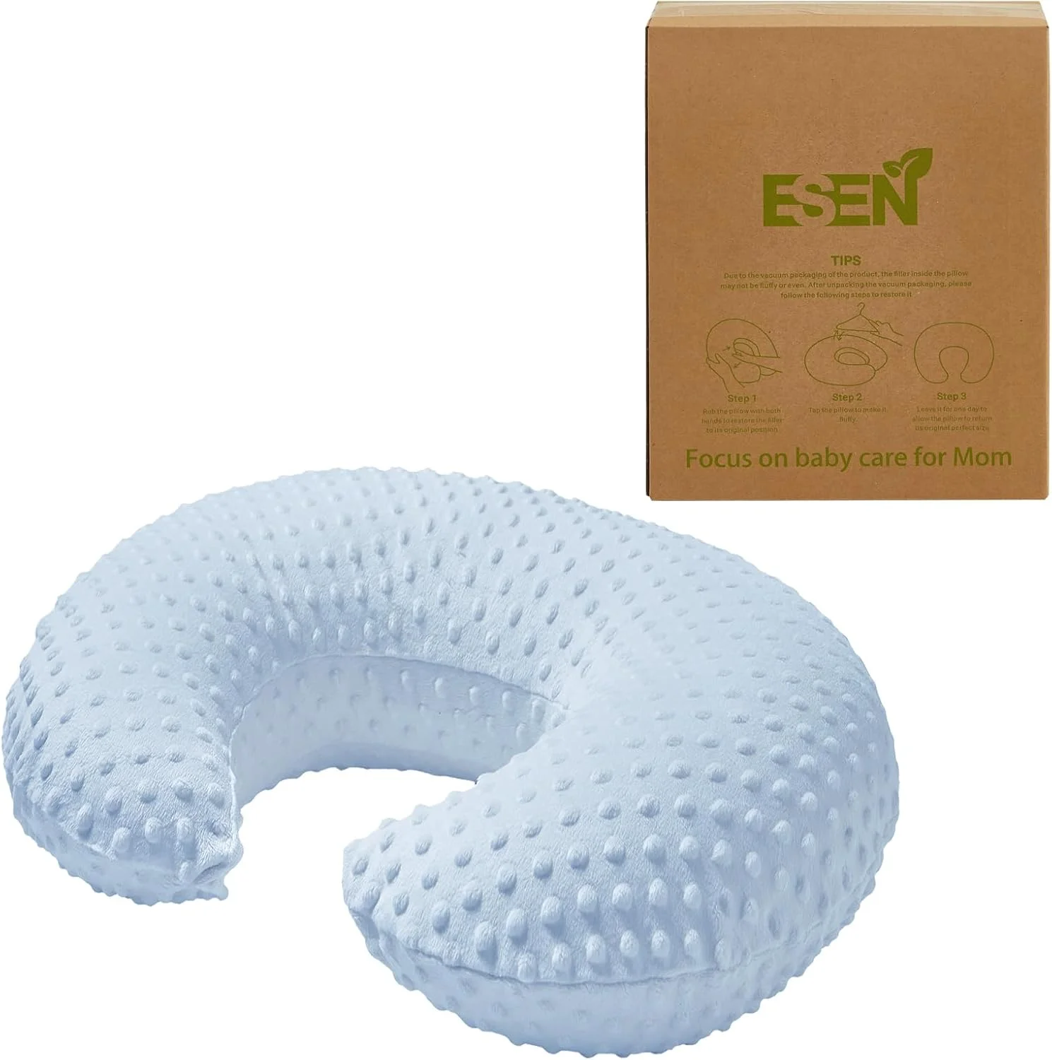 بالش شیردهی و حالت دهنده بدن ESEN برای شیردهی با سینه و شیشه، بالش های شیردهی فوق العاده نرم کودک با روکش بالش شیردهی قابل جابجایی برای حمایت بیشتر از مادر و نوزاد (آبی) بالش شیردهی و حالت دهنده بدن ESEN برای شیردهی با سینه و شیشه، بالش های شیردهی فوق العاده نرم کودک با روکش بالش شیردهی قابل جابجایی برای حمایت بیشتر از مادر و نوزاد (آبی)