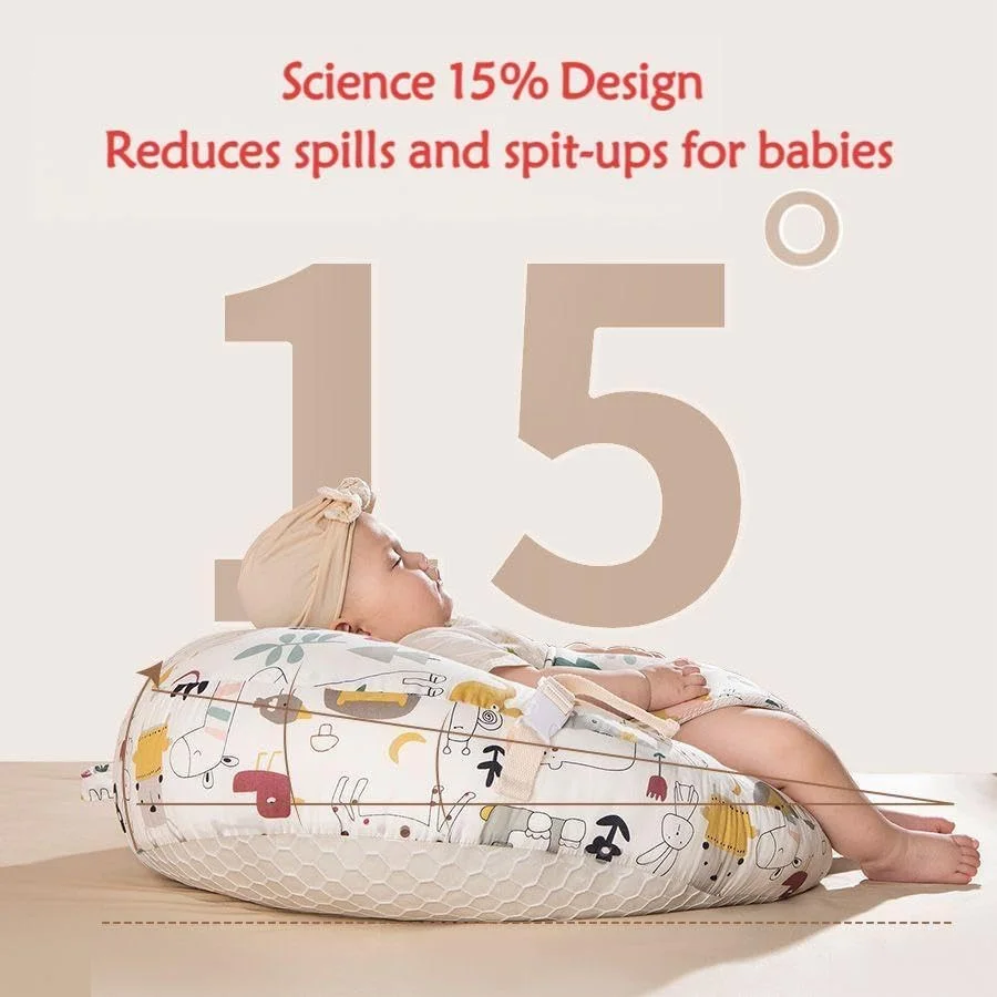 بالش شیردهی نوزاد، بالش شیردهی قابل حمل برای نوزادان پسر و دختر با زیپ قابل شستشو بالش شیردهی نوزاد، بالش شیردهی قابل حمل برای نوزادان پسر و دختر با زیپ قابل شستشو