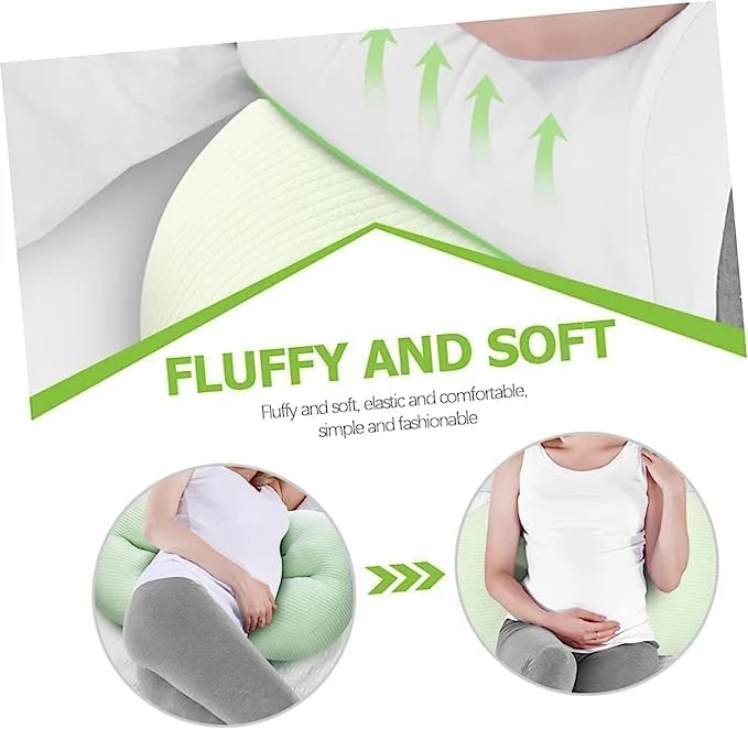 بالشت بارداری CLINES AHLAN، بالشت های راحت U شکل بارداری، بالش خواب جانبی کمر برای بدن، شکم و پشتیبانی از کمر، بالش بارداری (3)