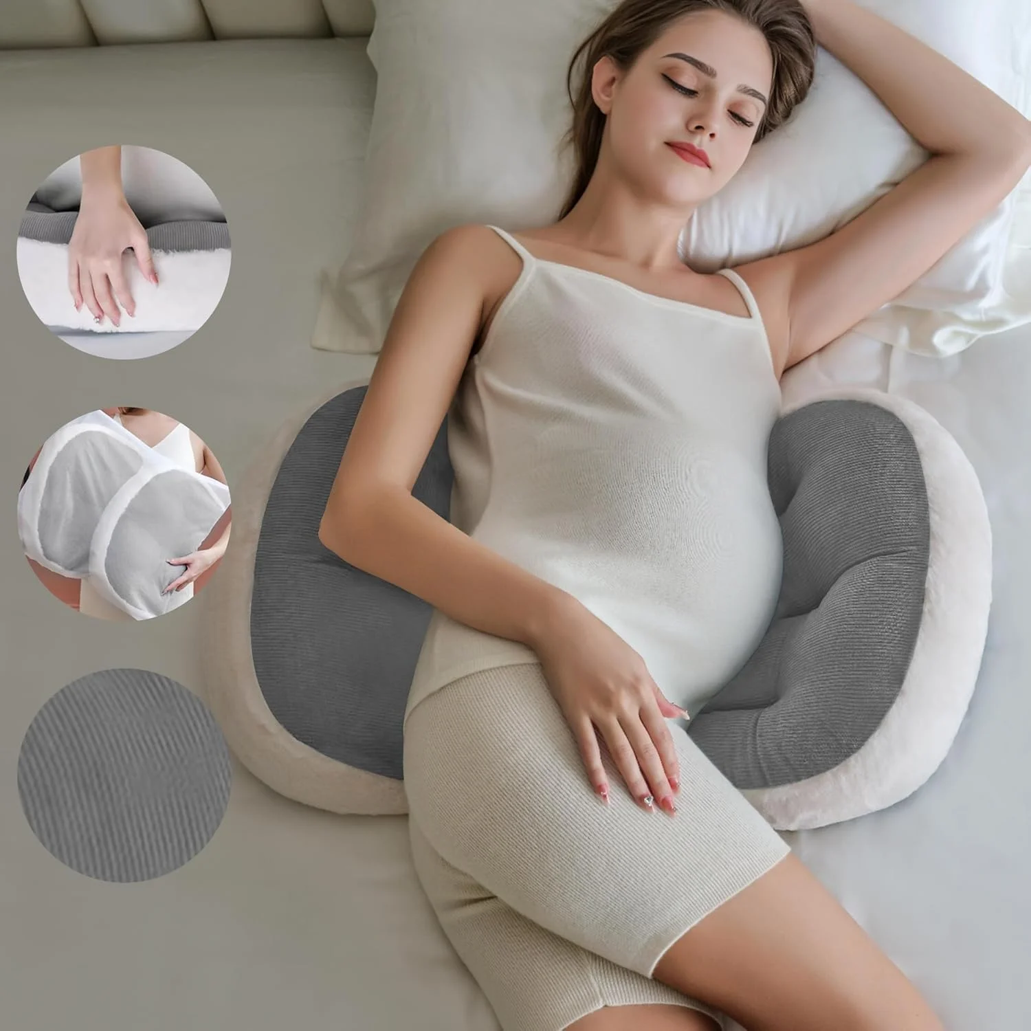 بالش بارداری پوبوپوبو (خاکستری 1) بالش بارداری پوبوپوبو (خاکستری 1)