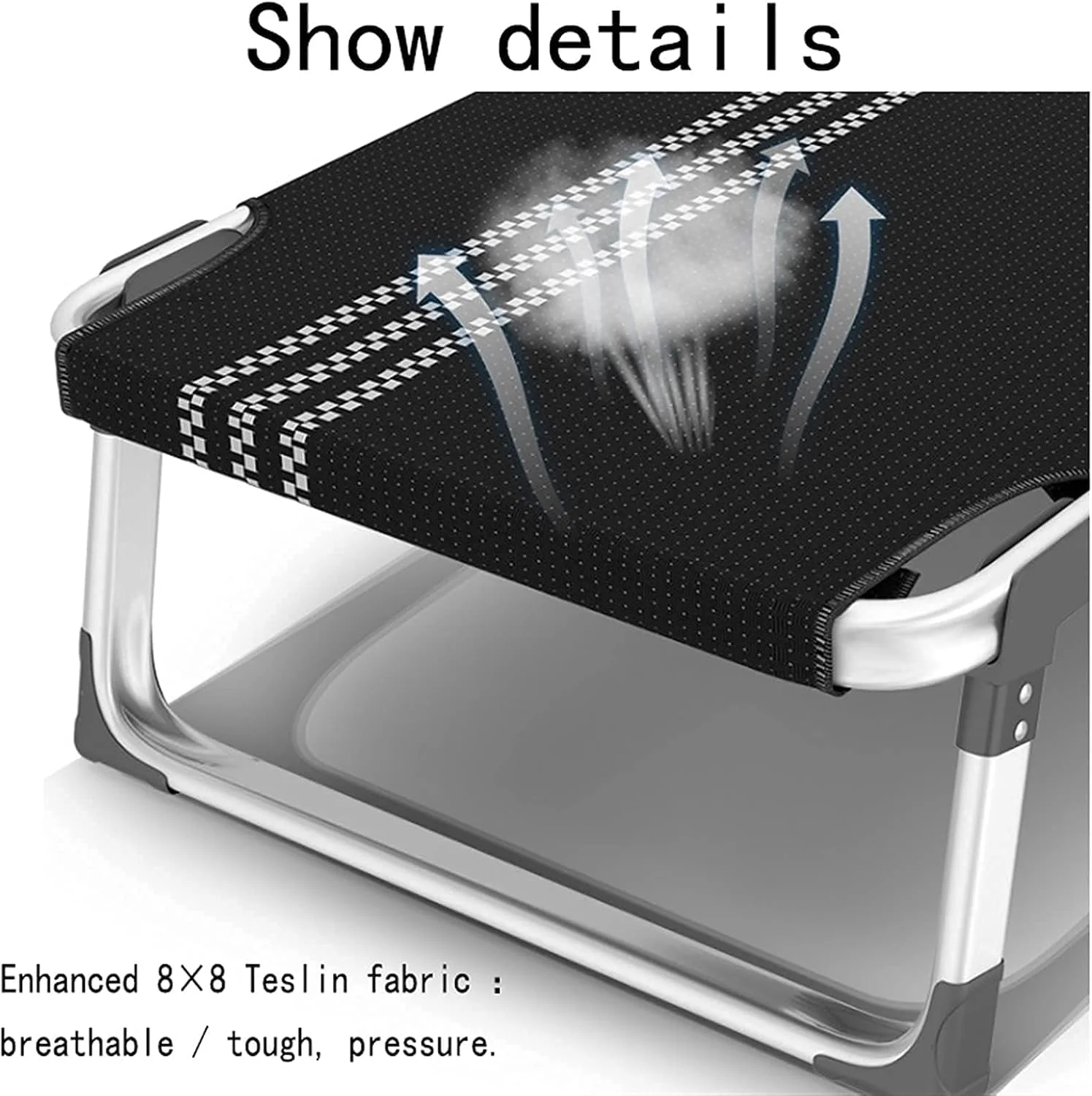 تخت تاشو آلومینیومی ZJCQA، تخت خواب یک نفره مشکی با تحمل بار استاتیک، مقاوم در برابر زنگ زدگی، تخت تاشو قابل حمل با پارچه مصنوعی تنفسی 181x68x35 سانتی متر، حداکثر تحمل وزن 200 کیلوگرم (رنگ مشکی) تخت تاشو آلومینیومی ZJCQA، تخت خواب یک نفره مشکی با تحمل بار استاتیک، مقاوم در برابر زنگ زدگی، تخت تاشو قابل حمل با پارچه مصنوعی تنفسی 181x68x35 سانتی متر، حداکثر تحمل وزن 200 کیلوگرم (رنگ مشکی)