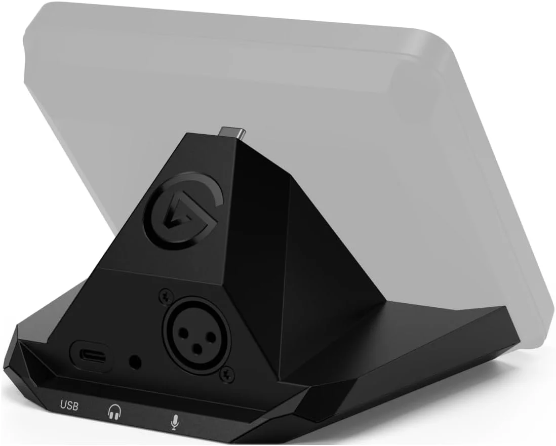 Elgato XLR Dock – برای Stream Deck +، رابط میکروفون XLR به USB، میکسر صوتی قابل تنظیم، بهره 75 دسی بل/فانتوم پاور/Clipguard – Mac/PC، Stream Deck شامل نمی شود