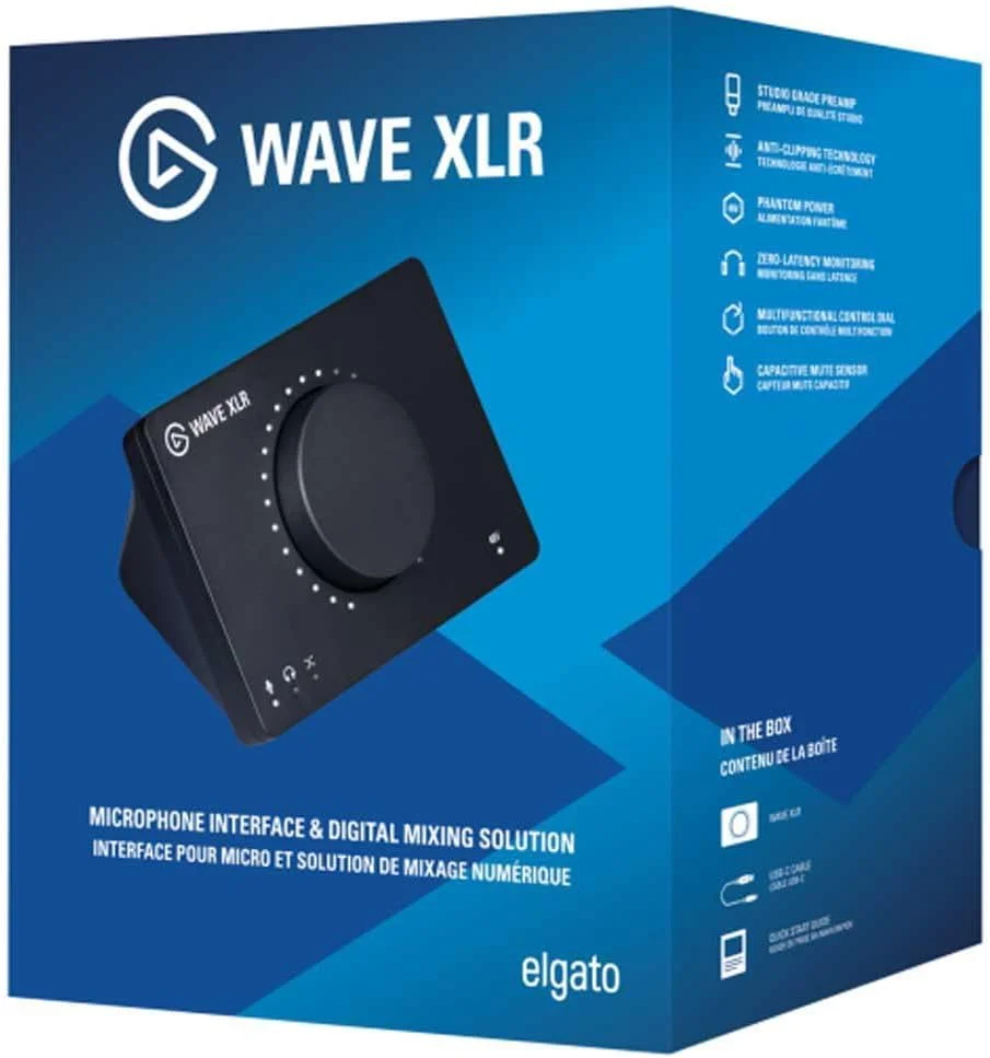 میکسر صوتی Elgato Wave XLR و پری امپ 75 دسی بل برای میکروفون XLR به USB-C، رابط کنترل با فانتوم پاور 48 ولت، قابلیت قطع صدا با لمس، نرم افزار میکس دیجیتال برای استریم، ضبط، پادکست در مک و کامپیوتر میکسر صوتی Elgato Wave XLR و پری امپ 75 دسی بل برای میکروفون XLR به USB-C، رابط کنترل با فانتوم پاور 48 ولت، قابلیت قطع صدا با لمس، نرم افزار میکس دیجیتال برای استریم، ضبط، پادکست در مک و کامپیوتر