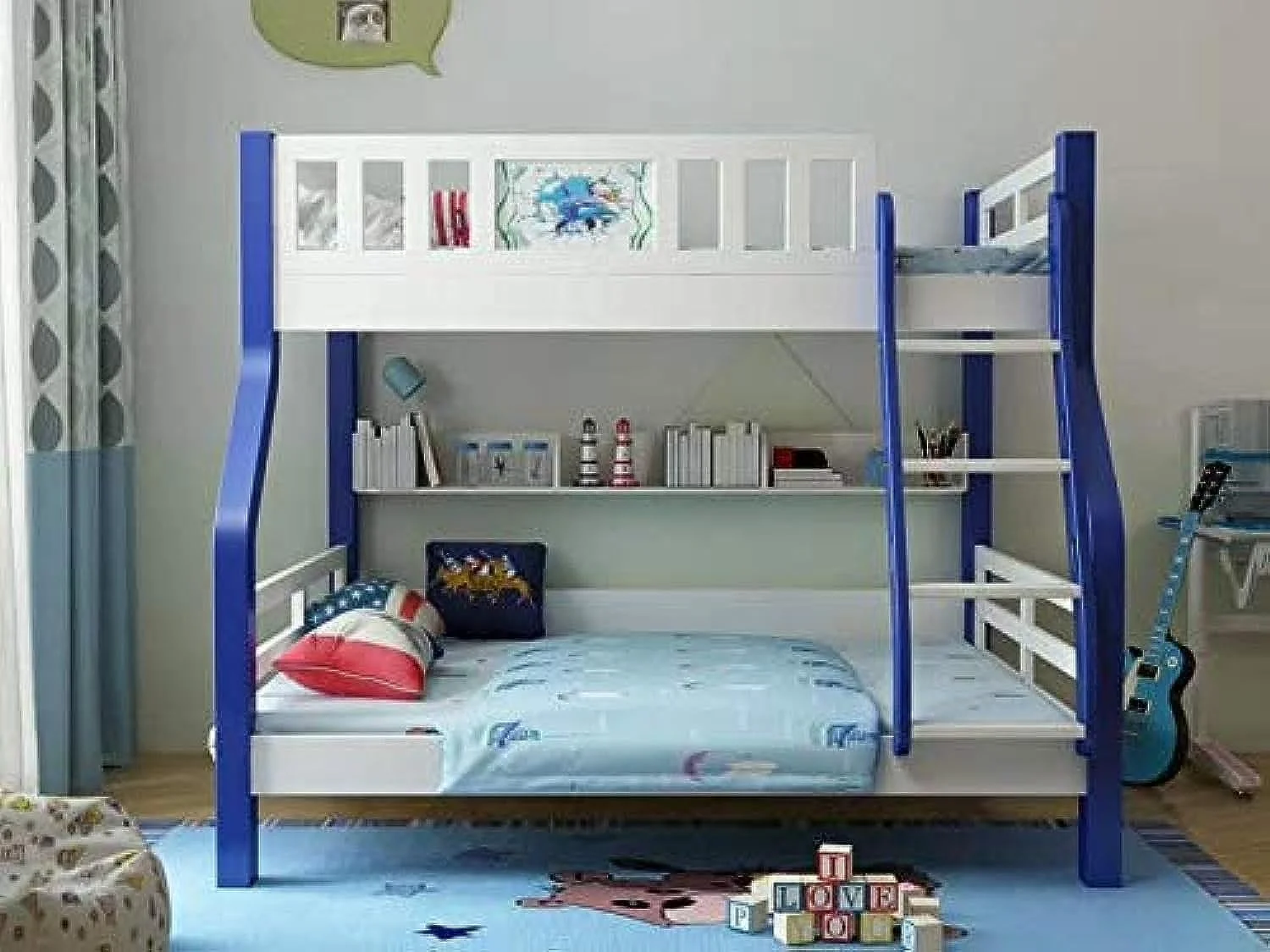 تخت خواب دو طبقه چوبی پایین دو نفره 190/120 سانتی متر بالا یک نفره 190/90 سانتی متر تخت خواب دو طبقه چوبی پایین دو نفره 190/120 سانتی متر بالا یک نفره 190/90 سانتی متر