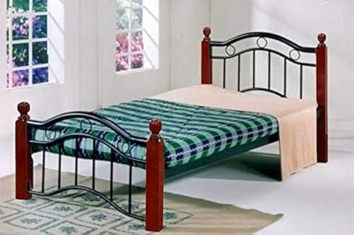 تخت خواب فلزی چوبی سنگین زامارت مدل Galaxy Design | تخت یک نفره (190x90x75 سانتی متر) | تخت فلزی مدرن با پایه های چوبی قهوه ای | بادوام، شیک و مونتاژ آسان - مدل ZMT-8882 تخت خواب فلزی چوبی سنگین زامارت مدل Galaxy Design | تخت یک نفره (190x90x75 سانتی متر) | تخت فلزی مدرن با پایه های چوبی قهوه ای | بادوام، شیک و مونتاژ آسان - مدل ZMT-8882