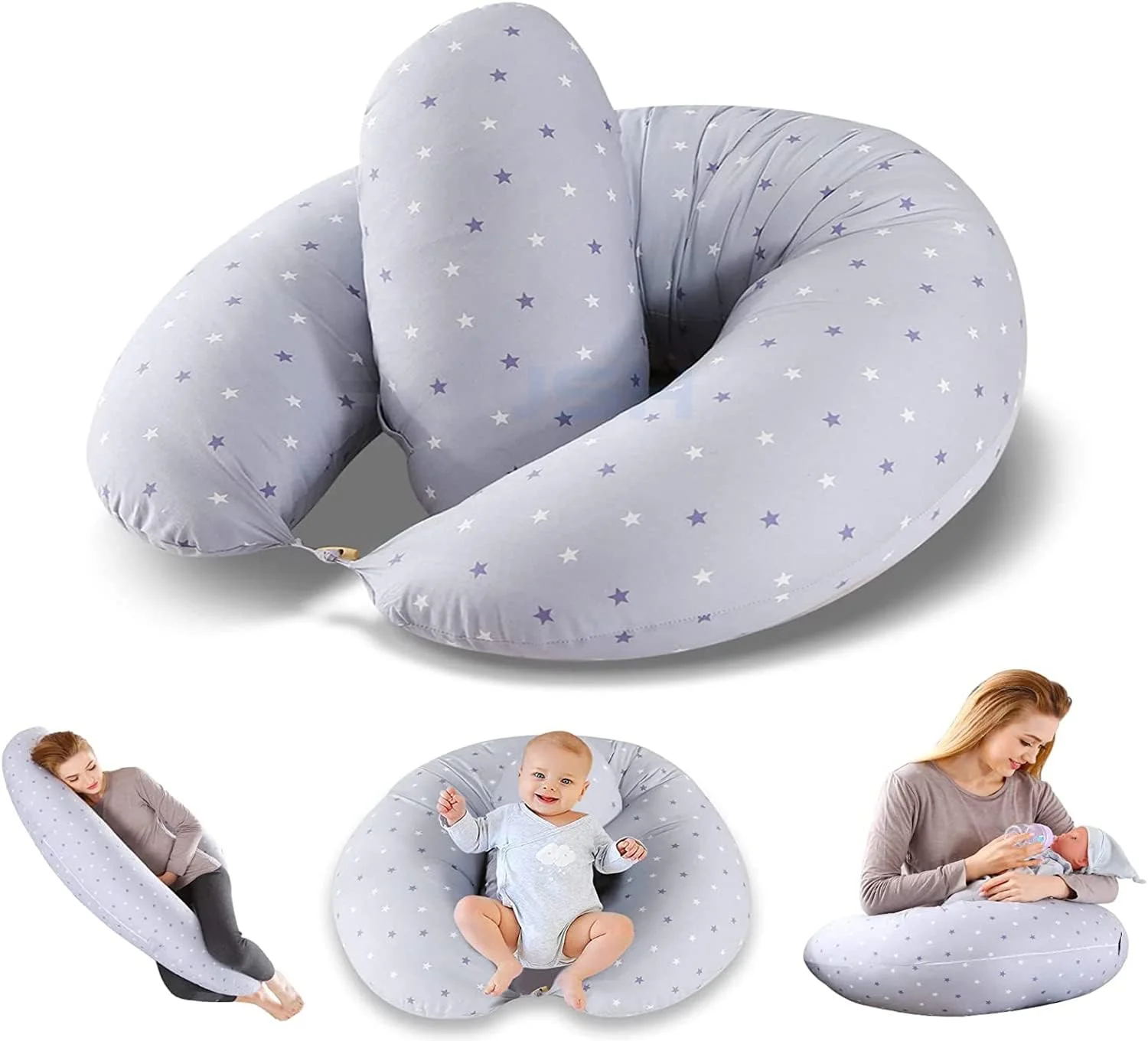 بالش بارداری و شیردهی دو منظوره PLUSH، طراحی شده برای شیردهی نوزاد و پشتیبانی از بدن مادر - روکش بالش 100% پنبه قابل شستشو بالش بارداری و شیردهی دو منظوره PLUSH، طراحی شده برای شیردهی نوزاد و پشتیبانی از بدن مادر - روکش بالش 100% پنبه قابل شستشو