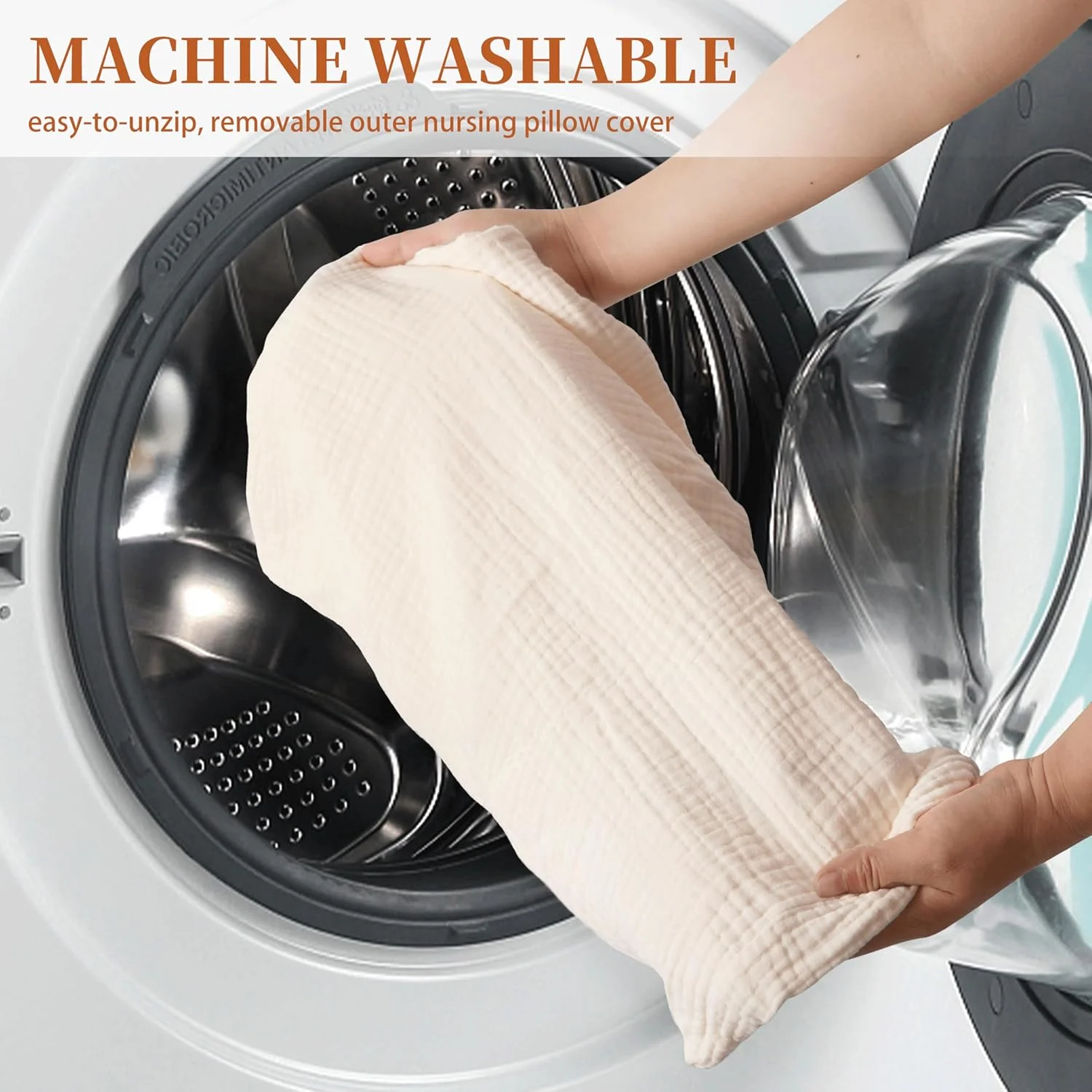 روکش بالش شیردهی موسلین پرو گلیم، 100% پنبه نرم و قابل تنفس، روکش بالش تغذیه برای مادران شیرده، مناسب برای بالش شیردهی نوزاد استاندارد، برای پسران و دختران، بسته 2 عددی (قهوه ای و بژ) روکش بالش شیردهی موسلین پرو گلیم، 100% پنبه نرم و قابل تنفس، روکش بالش تغذیه برای مادران شیرده، مناسب برای بالش شیردهی نوزاد استاندارد، برای پسران و دختران، بسته 2 عددی (قهوه ای و بژ)