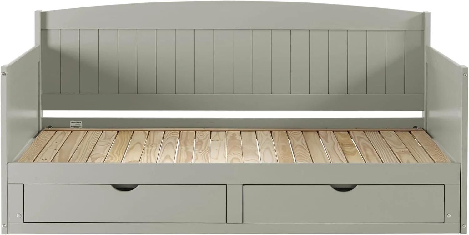 تخت خواب یک نفره چوبی آلاتر مدل Harmony، خاکستری کبوتر، دارای 2 کشو، ظرفیت وزنی 200 کیلوگرم، ساخته شده از چوب کاج برزیلی، روکش، مناسب برای کودکان، تخت خواب کشویی سایز کینگ برای پسران و دختران تخت خواب یک نفره چوبی آلاتر مدل Harmony، خاکستری کبوتر، دارای 2 کشو، ظرفیت وزنی 200 کیلوگرم، ساخته شده از چوب کاج برزیلی، روکش، مناسب برای کودکان، تخت خواب کشویی سایز کینگ برای پسران و دختران