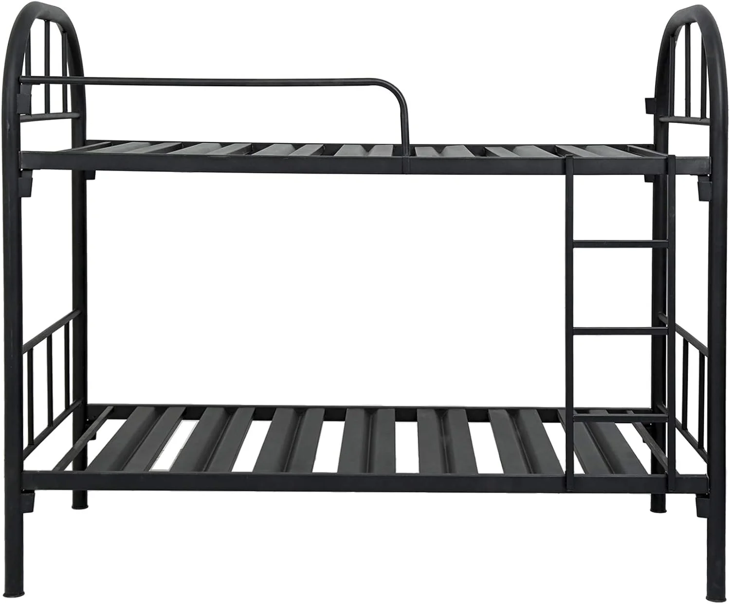 تخت خواب دو طبقه فلزی سنگین AFT، مشکی - 190 (طول) x 90 (عرض) x 168 (ارتفاع) سانتی متر