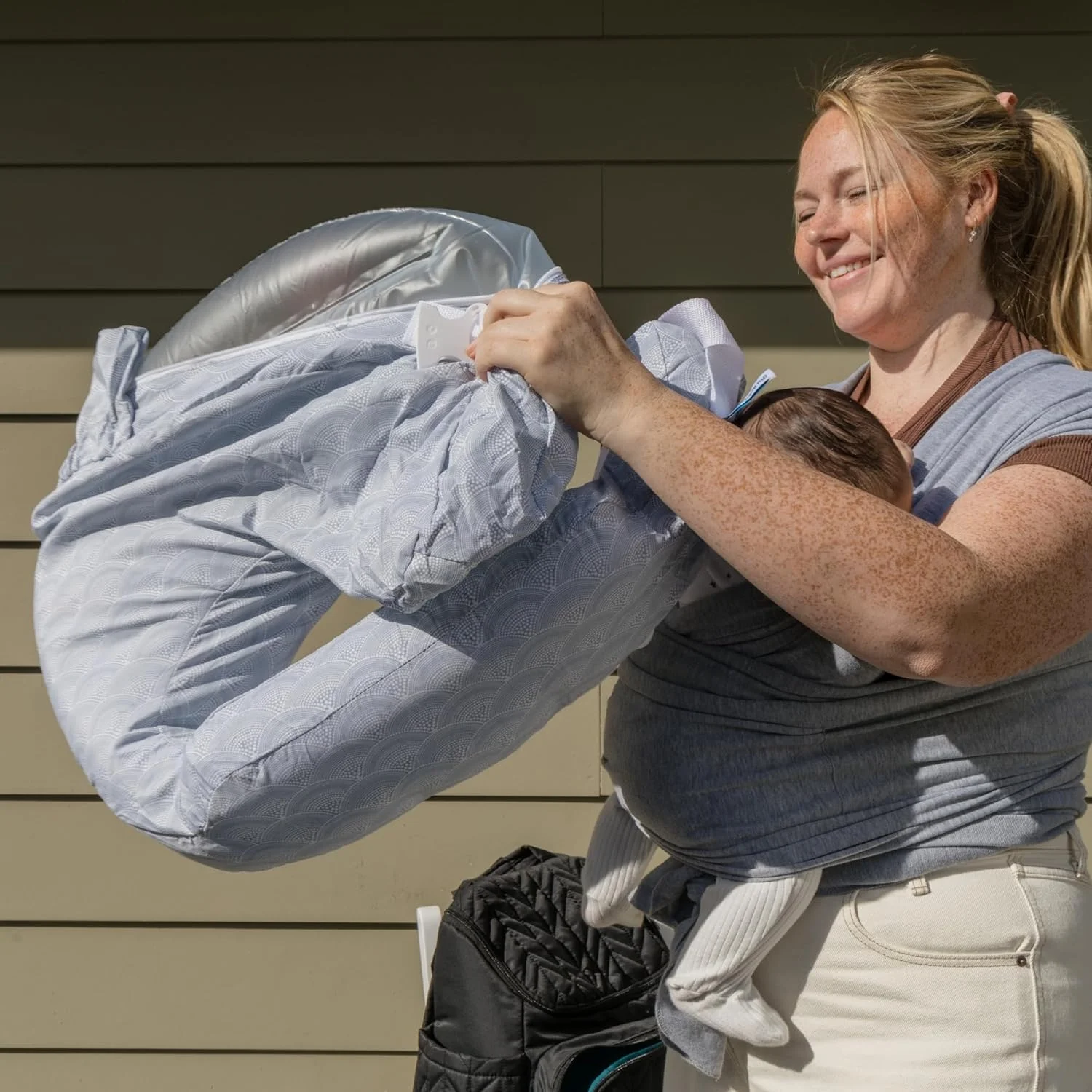 بالش شیردهی بادی مسافرتی مای برست فرند برای شیردهی مادر، تغذیه با شیشه و پشتیبانی از وضعیت بدن با روکش لغزنده، Horizon