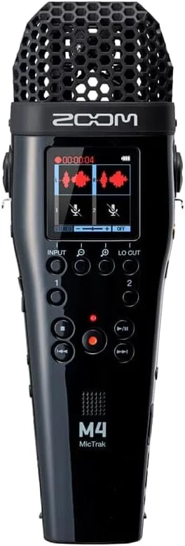 ضبط کننده صدا زوم M4 MicTrak با 32 بیت شناور، 4 ترک، 2 ورودی XLR/TRS، کپسول میکروفون X/Y، تایم کد، نرمال سازی، مانیتورینگ داخلی، تغذیه با باتری، رابط صوتی، برای نوازندگان، پادکسترها، فیلمبرداران ضبط کننده صدا زوم M4 MicTrak با 32 بیت شناور، 4 ترک، 2 ورودی XLR/TRS، کپسول میکروفون X/Y، تایم کد، نرمال سازی، مانیتورینگ داخلی، تغذیه با باتری، رابط صوتی، برای نوازندگان، پادکسترها، فیلمبرداران