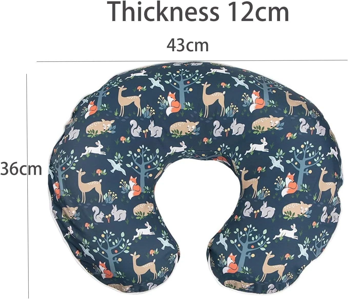 بالش شیردهی تکیه گاه THE WHITE SHOP، 43x36x12 سانتی متر، حیوانات جنگل سبز، شیردهی ارگونومیک، تغذیه با شیشه شیر و ایجاد پیوند، پر شده از الیاف، با روکش قابل جدا شدن، قابل شستشو در ماشین لباسشویی (رنگ: B) بالش شیردهی تکیه گاه THE WHITE SHOP، 43x36x12 سانتی متر، حیوانات جنگل سبز، شیردهی ارگونومیک، تغذیه با شیشه شیر و ایجاد پیوند، پر شده از الیاف، با روکش قابل جدا شدن، قابل شستشو در ماشین لباسشویی (رنگ: B)