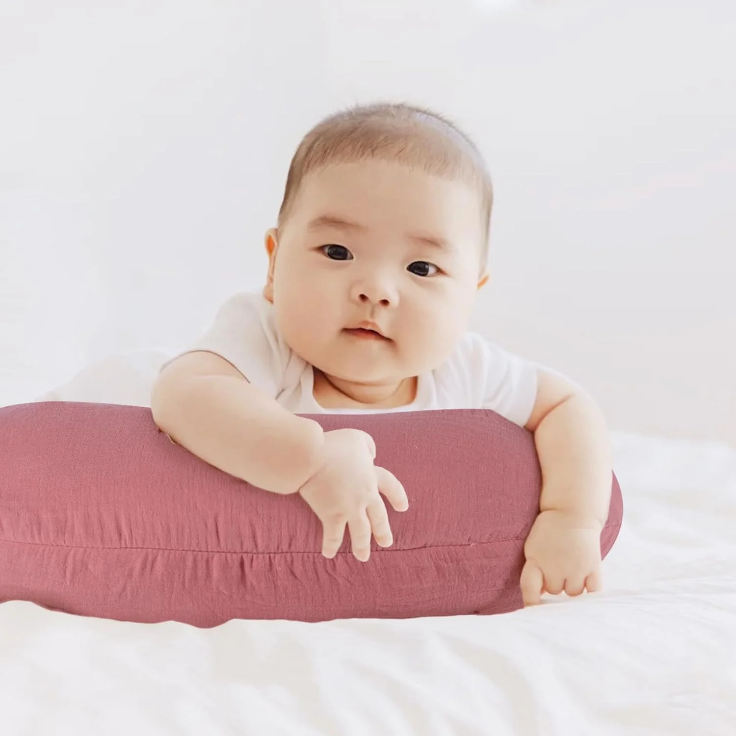 وینمانی 2 عددی روکش بالش شیردهی موسلین، روکش بالش شیردهی نوزاد از جنس پنبه نرم، روکش بالش تغذیه کودک، هدیه سیسمونی برای دختران و پسران (گل رز + صورتی روشن) وینمانی 2 عددی روکش بالش شیردهی موسلین، روکش بالش شیردهی نوزاد از جنس پنبه نرم، روکش بالش تغذیه کودک، هدیه سیسمونی برای دختران و پسران (گل رز + صورتی روشن)