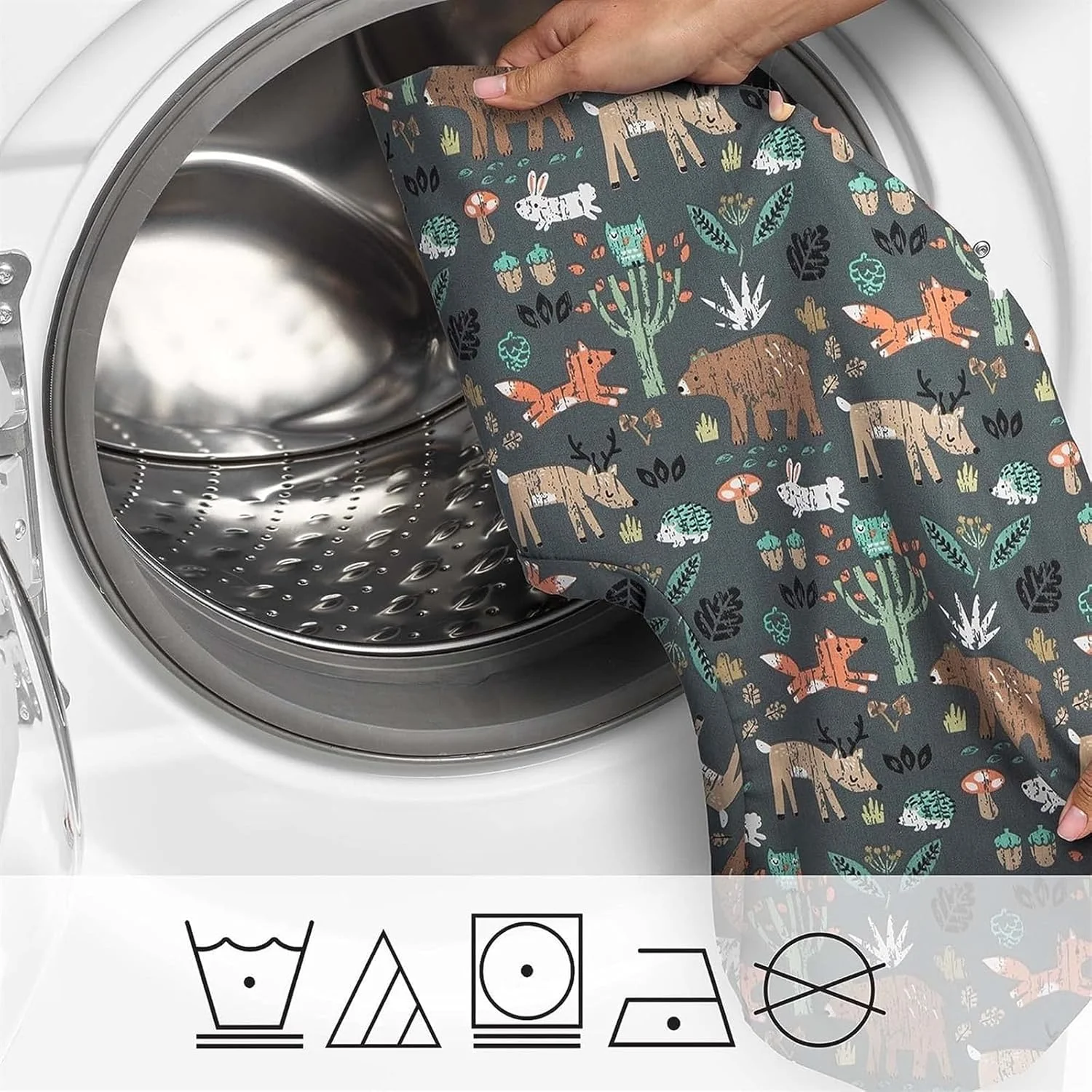 بالش شیردهی تکیه گاه THE WHITE SHOP، 43x36x12 سانتی متر، حیوانات جنگل سبز، شیردهی ارگونومیک، تغذیه با شیشه شیر و ایجاد پیوند، پر شده از الیاف، با روکش قابل جدا شدن، قابل شستشو در ماشین لباسشویی (رنگ: B) بالش شیردهی تکیه گاه THE WHITE SHOP، 43x36x12 سانتی متر، حیوانات جنگل سبز، شیردهی ارگونومیک، تغذیه با شیشه شیر و ایجاد پیوند، پر شده از الیاف، با روکش قابل جدا شدن، قابل شستشو در ماشین لباسشویی (رنگ: B)