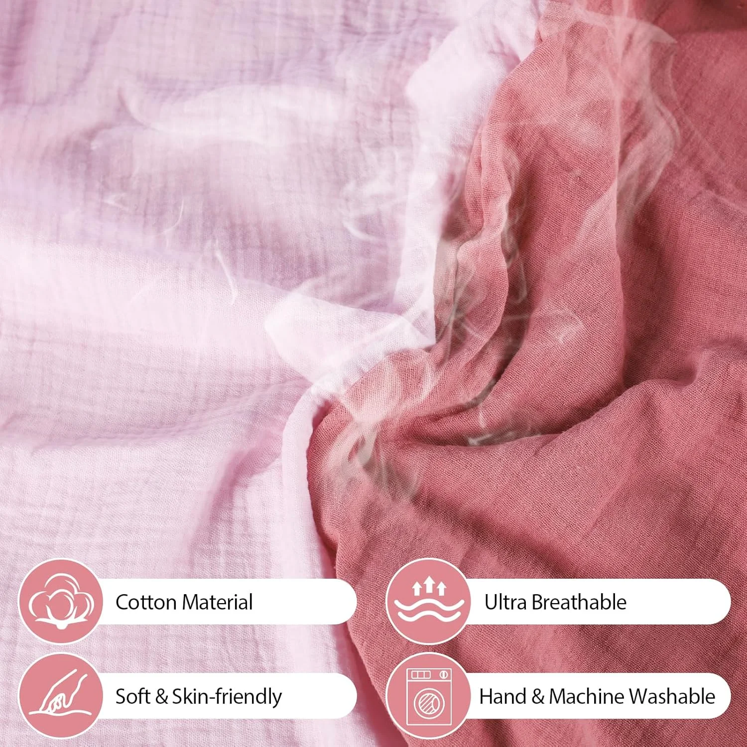 وینمانی 2 عددی روکش بالش شیردهی موسلین، روکش بالش شیردهی نوزاد از جنس پنبه نرم، روکش بالش تغذیه کودک، هدیه سیسمونی برای دختران و پسران (گل رز + صورتی روشن) وینمانی 2 عددی روکش بالش شیردهی موسلین، روکش بالش شیردهی نوزاد از جنس پنبه نرم، روکش بالش تغذیه کودک، هدیه سیسمونی برای دختران و پسران (گل رز + صورتی روشن)