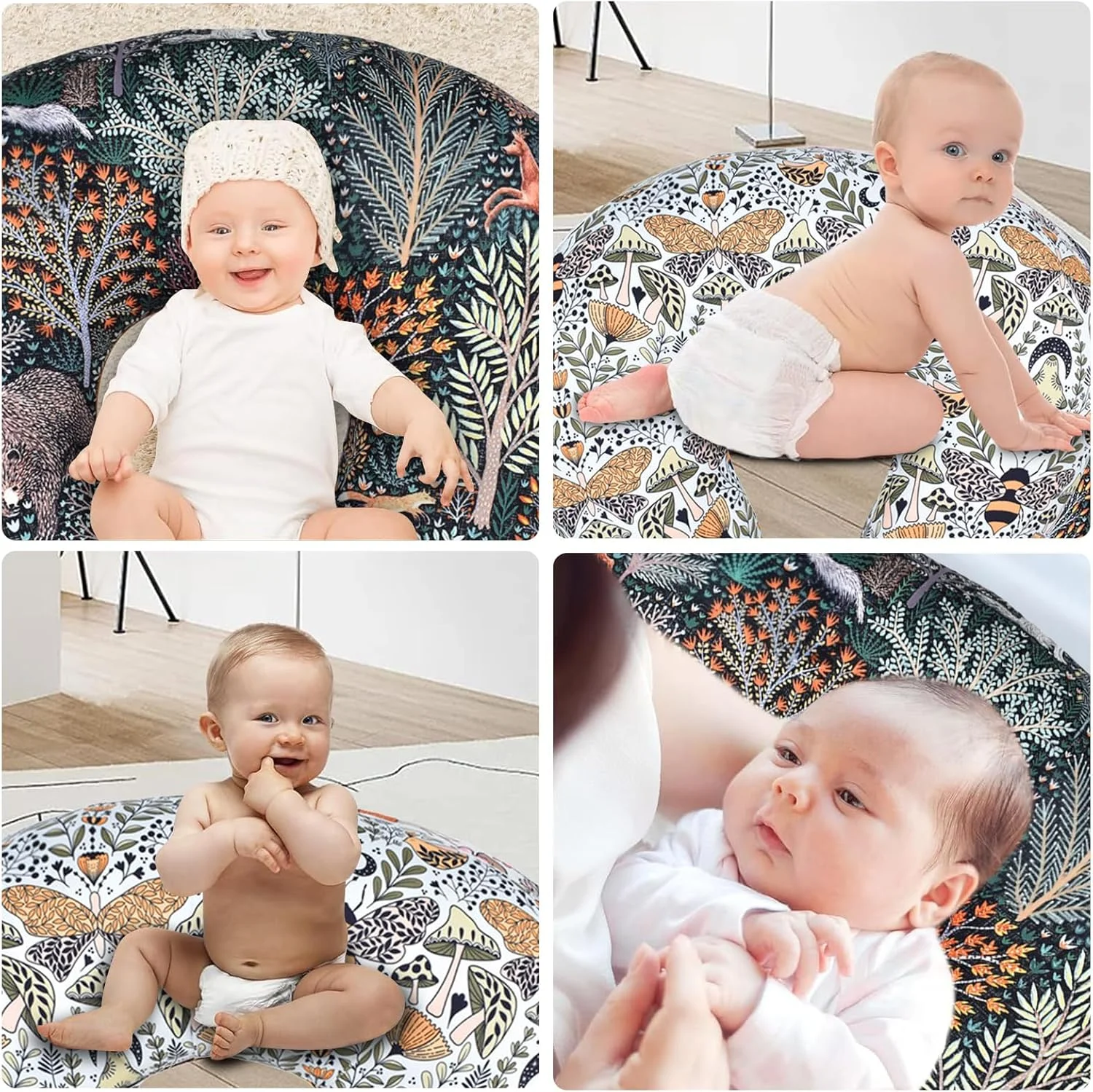 وینمانی 2 عددی روکش بالش شیردهی نوزاد بالش شیردهی U شکل روکش کوسن کشسان قابل تعویض طرح جنگل و گل روکش بالش 57x45.5 سانتی متر وینمانی 2 عددی روکش بالش شیردهی نوزاد بالش شیردهی U شکل روکش کوسن کشسان قابل تعویض طرح جنگل و گل روکش بالش 57x45.5 سانتی متر