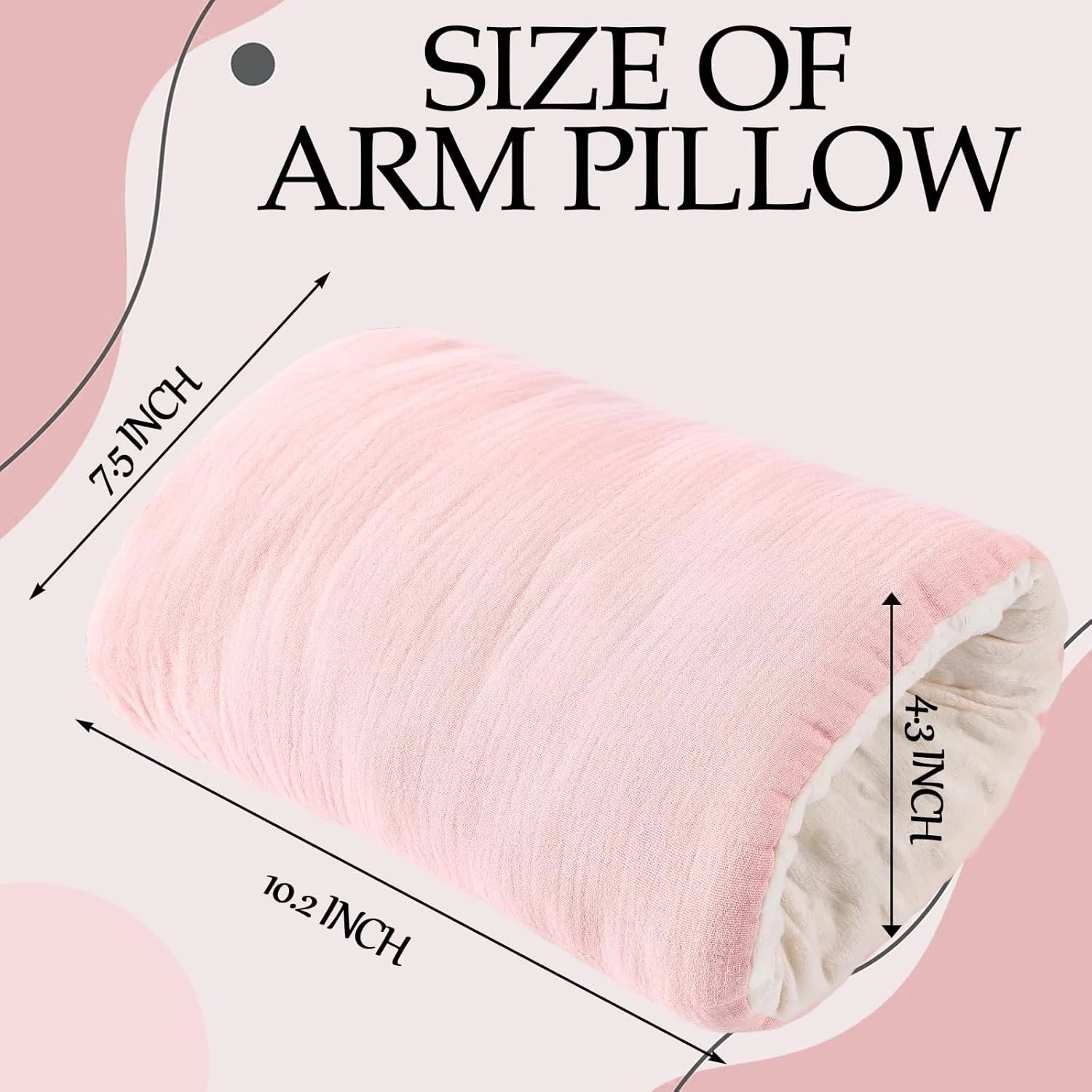 بالش شیردهی Threehoney، بالش بازویی شیردهی، پنبه موسلین نرم، گهواره تغذیه دنج، پشتیبانی راحت سر برای تغذیه با شیشه شیر (صورتی) بالش شیردهی Threehoney، بالش بازویی شیردهی، پنبه موسلین نرم، گهواره تغذیه دنج، پشتیبانی راحت سر برای تغذیه با شیشه شیر (صورتی)