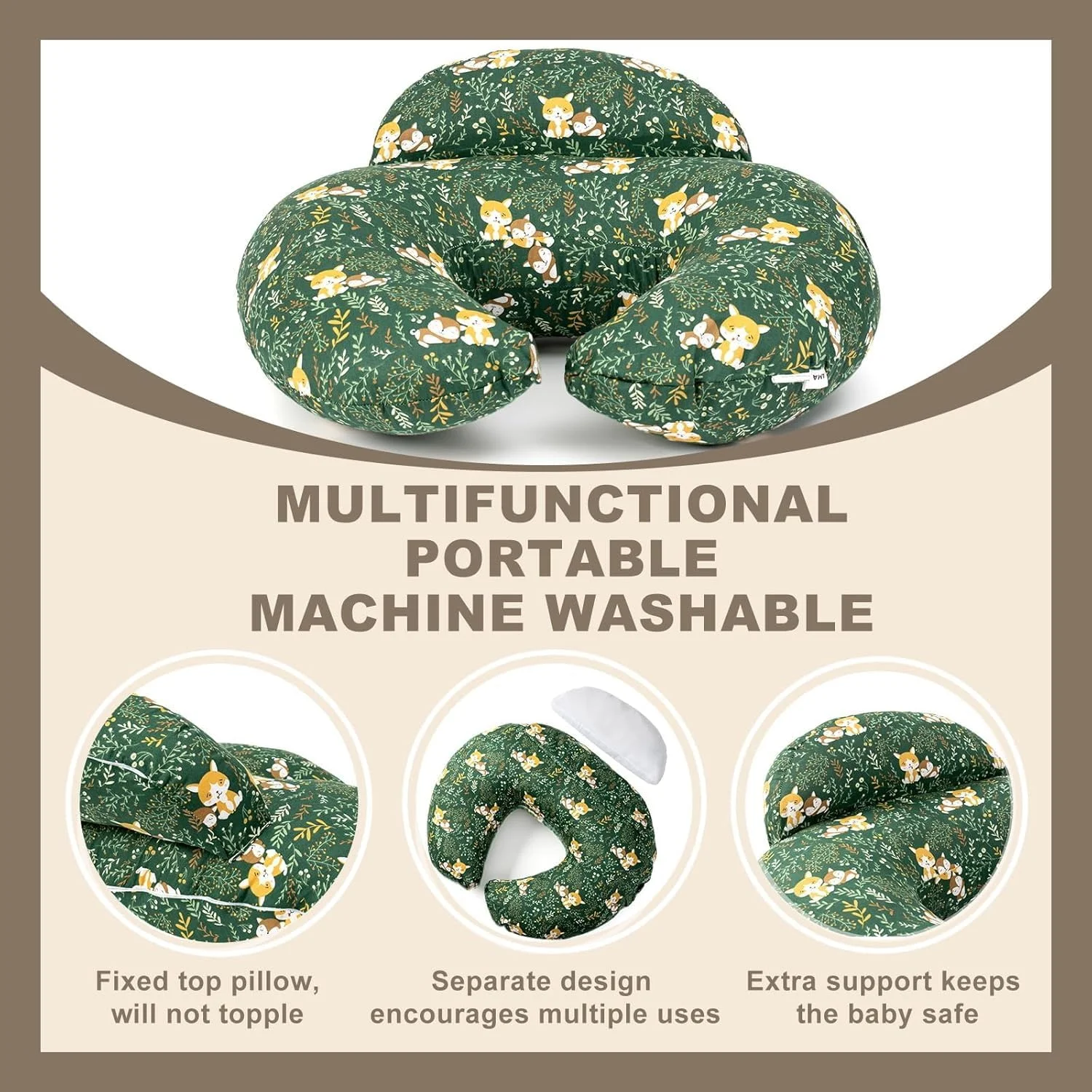 بالش شیردهی سوپرآوتز، بالش شیردهی نوزاد، با روکش بالش قابل جدا شدن، لوازم ضروری شیردهی ارگونومیک برای تغذیه با شیشه، قابل شستشو در ماشین لباسشویی (سبز) بالش شیردهی سوپرآوتز، بالش شیردهی نوزاد، با روکش بالش قابل جدا شدن، لوازم ضروری شیردهی ارگونومیک برای تغذیه با شیشه، قابل شستشو در ماشین لباسشویی (سبز)