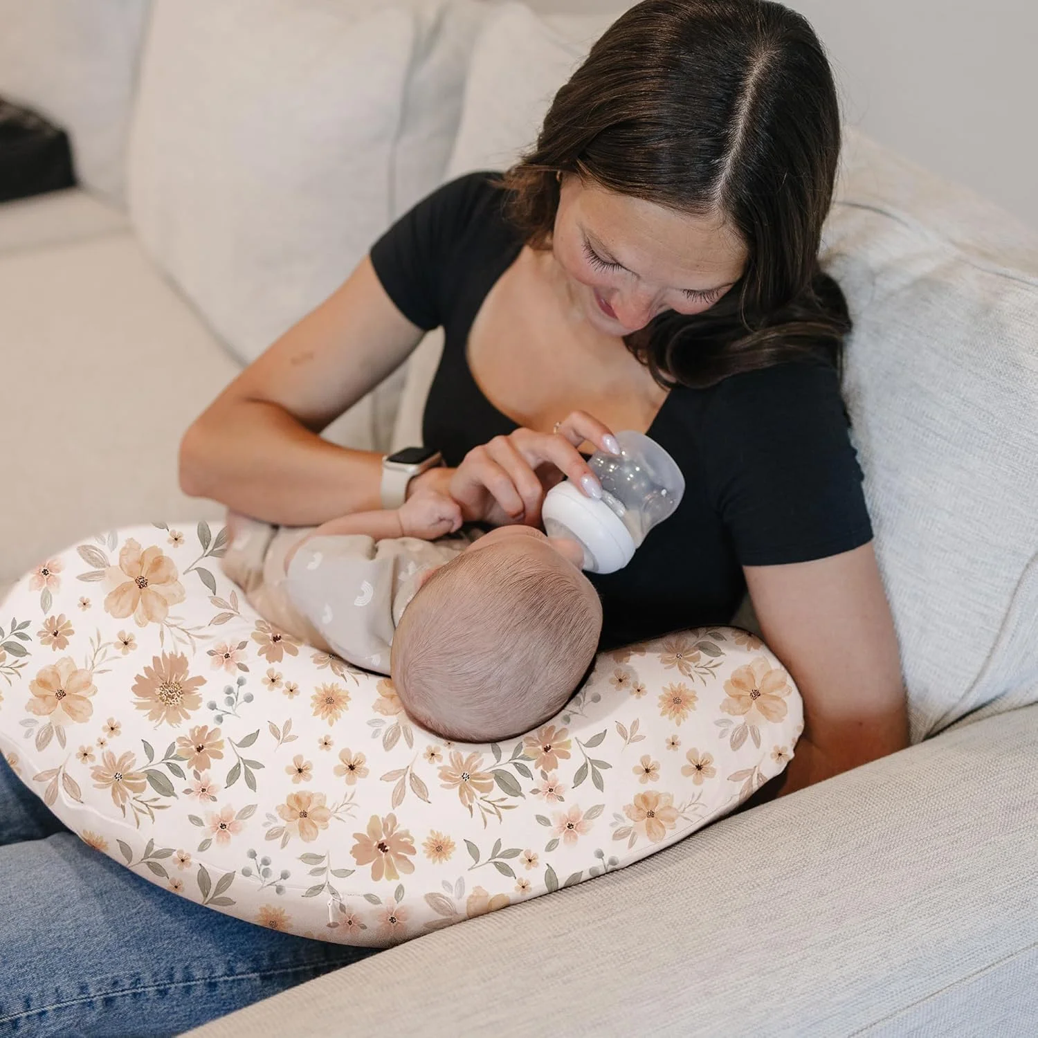 روکش بالش شیردهی، روکش های نرم پنبه ای موسلین برای بالش های شیردهی، قابل جابجایی و تنفس پذیر، قابل شستشو در ماشین لباسشویی، ایده آل برای نوزادان و استفاده به عنوان هدیه، بسته 2 عددی، (خاکی، شکوفه) روکش بالش شیردهی، روکش های نرم پنبه ای موسلین برای بالش های شیردهی، قابل جابجایی و تنفس پذیر، قابل شستشو در ماشین لباسشویی، ایده آل برای نوزادان و استفاده به عنوان هدیه، بسته 2 عددی، (خاکی، شکوفه)