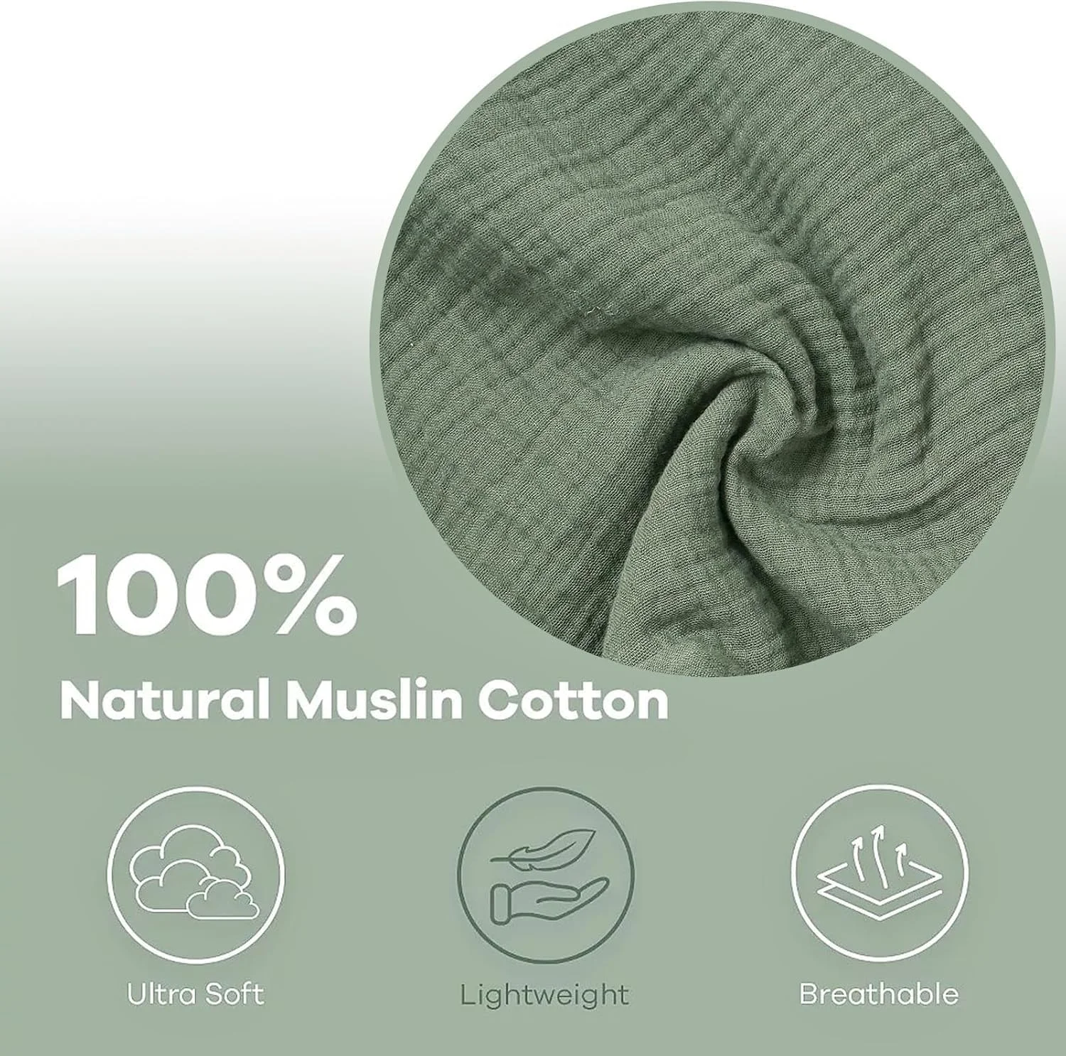 روکش بالش شیردهی، روکش های بسیار نرم پنبه ای موسلین برای بالش های شیردهی، قابل جابجایی، تنفس پذیر، قابل شستشو در ماشین لباسشویی، ایده آل برای نوزادان پسر و دختر، نوزادان تازه متولد شده، بسته 2 عددی، برگ C و Sag