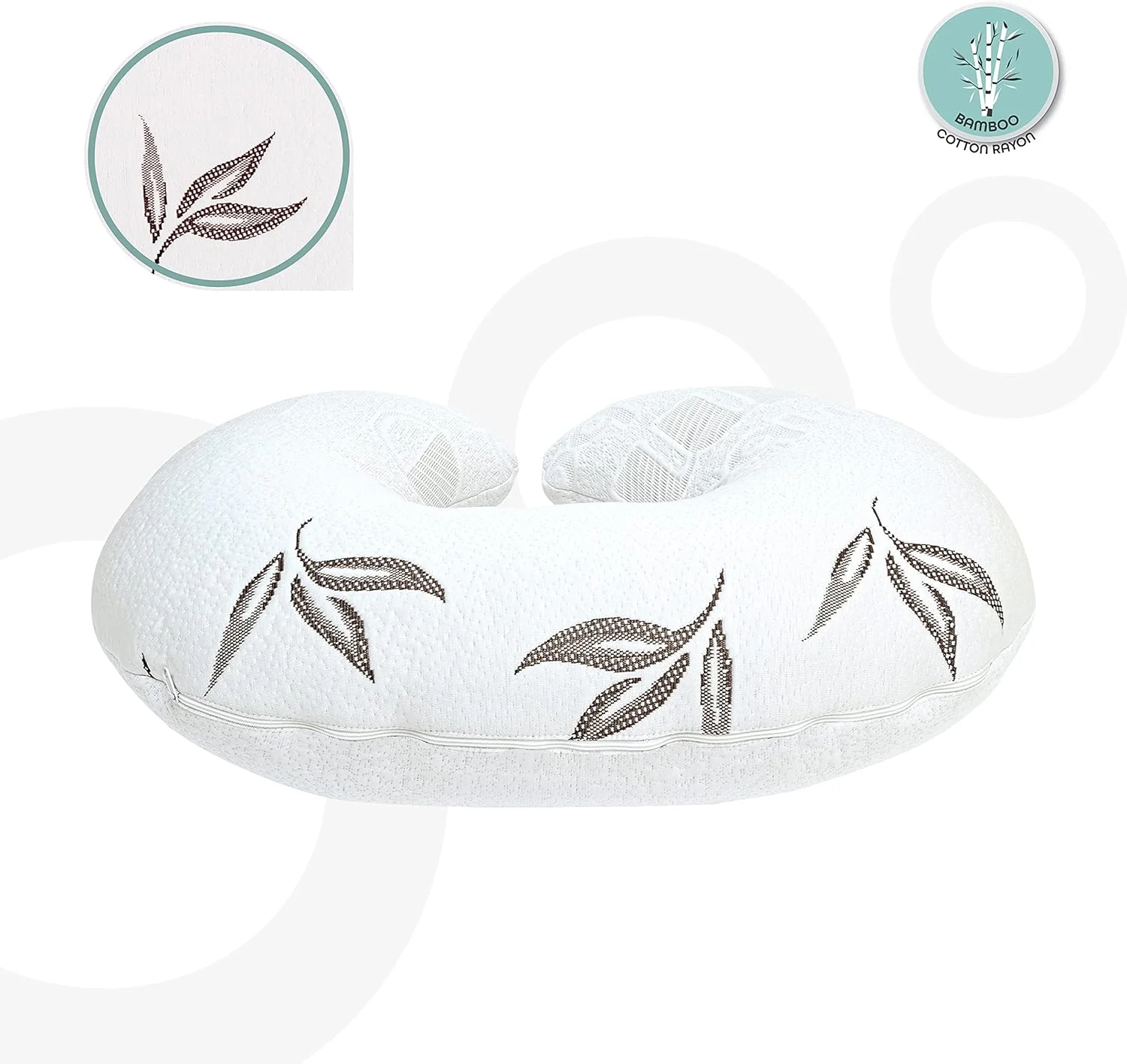 بالش شیردهی بامبو Moon Brand - 45 x 55 x 18 سانتی متر: پشتیبانی و راحتی نهایی برای شیردهی مادر و نوزاد - ضروری عالی برای نوزاد تازه متولد شده - ریون بامبو