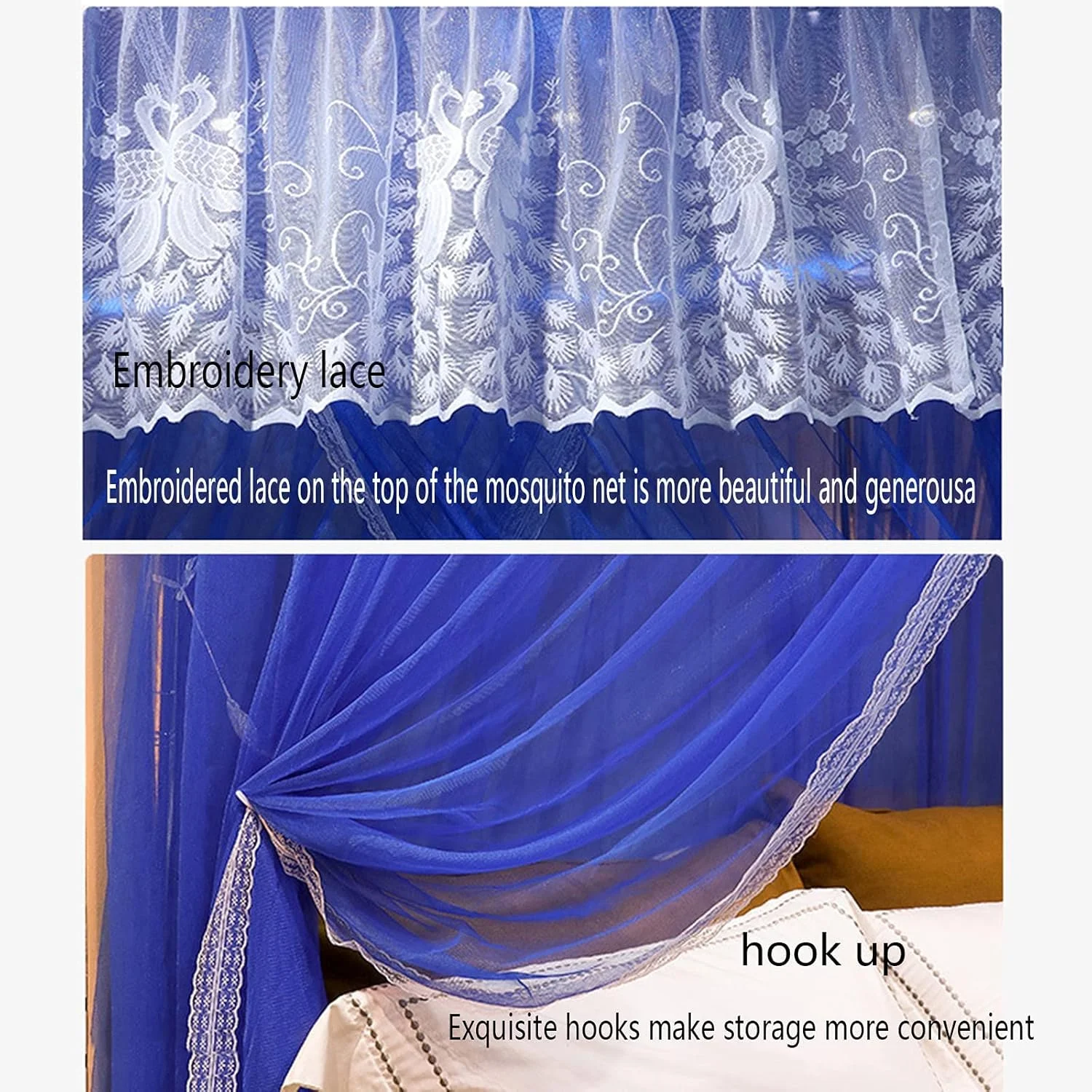 پشه بند توری ZJCQA تاشو مناسب کودکان و تخت های یک نفره و دو نفره، سقفی مربعی، سه درب، مدل زمینی بدون زیپ پشه بند توری ZJCQA تاشو مناسب کودکان و تخت های یک نفره و دو نفره، سقفی مربعی، سه درب، مدل زمینی بدون زیپ