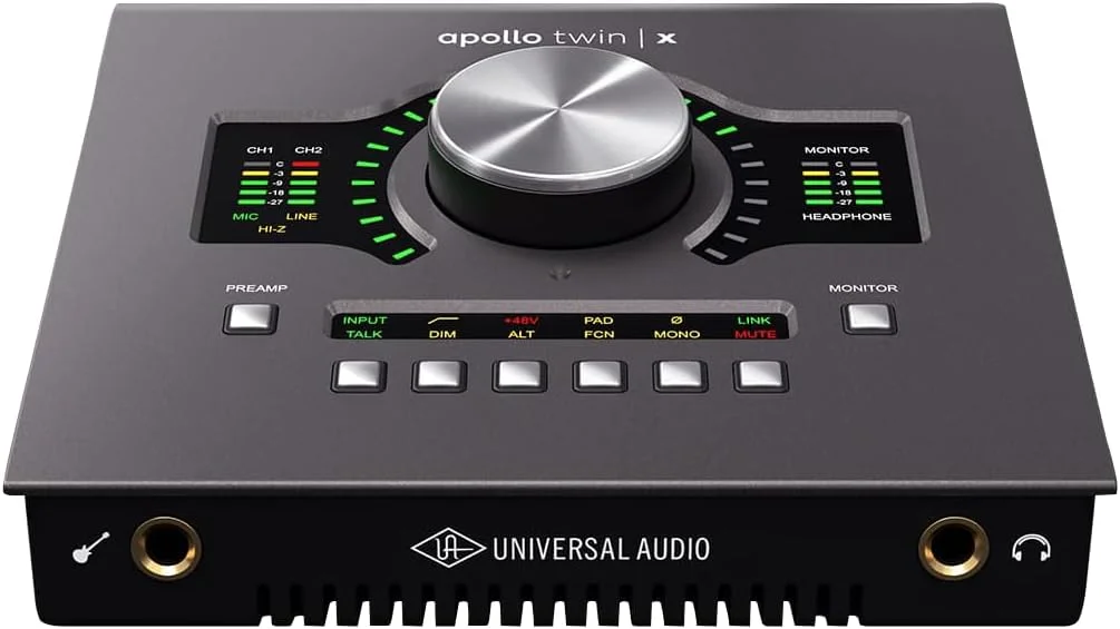 کارت صدای یونیورسال آودیو Apollo Twin X USB Heritage Edition با 10 ورودی و 6 خروجی و پردازشگر UAD DSP (فقط برای ویندوز)
