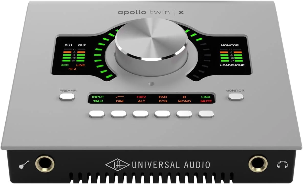 کارت صدای یونیورسال آدیو Apollo Twin X QUAD Gen 2 Essentials+ با 10 ورودی/6 خروجی، 24 بیت/192 کیلوهرتز، رابط صوتی تاندربولت 3 با پردازنده QUAD Core، 2 پری امپ Unison، Auto-Gain، تصحیح مانیتورینگ کارت صدای یونیورسال آدیو Apollo Twin X QUAD Gen 2 Essentials+ با 10 ورودی/6 خروجی، 24 بیت/192 کیلوهرتز، رابط صوتی تاندربولت 3 با پردازنده QUAD Core، 2 پری امپ Unison، Auto-Gain، تصحیح مانیتورینگ