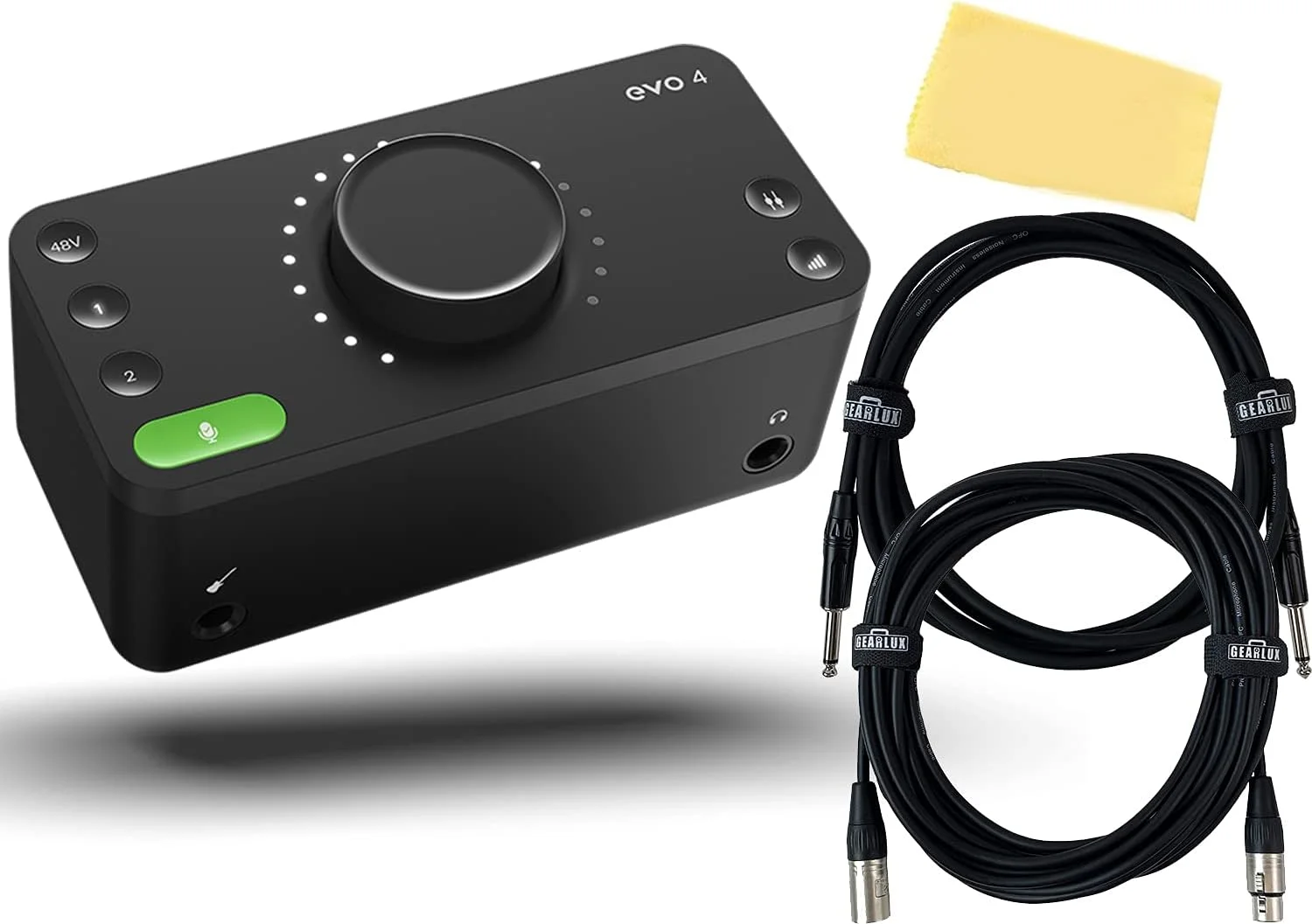 بسته نرم افزاری کارت صدای USB Audient EVO 4 2 In 2 Out به همراه کابل XLR Gearlux و پارچه پولیش Austin Bazaar بسته نرم افزاری کارت صدای USB Audient EVO 4 2 In 2 Out به همراه کابل XLR Gearlux و پارچه پولیش Austin Bazaar