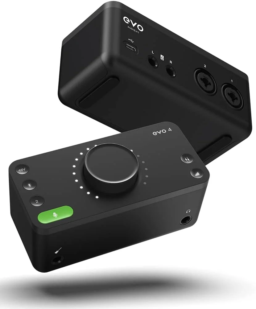 بسته نرم افزاری کارت صدای USB Audient EVO 4 2 In 2 Out به همراه کابل XLR Gearlux و پارچه پولیش Austin Bazaar بسته نرم افزاری کارت صدای USB Audient EVO 4 2 In 2 Out به همراه کابل XLR Gearlux و پارچه پولیش Austin Bazaar