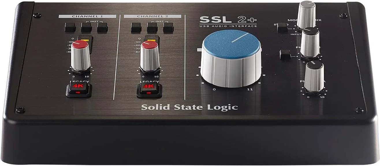 کارت صدای USB سالید استیت لاجیک SSL 2+ - 32 بیت/192 کیلوهرتز، 2 ورودی 4 خروجی، با تقویت کننده آنالوگ Legacy 4K و بسته نرم افزاری تولید کارت صدای USB سالید استیت لاجیک SSL 2+ - 32 بیت/192 کیلوهرتز، 2 ورودی 4 خروجی، با تقویت کننده آنالوگ Legacy 4K و بسته نرم افزاری تولید