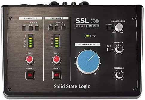 کارت صدای USB سالید استیت لاجیک SSL 2+ - 32 بیت/192 کیلوهرتز، 2 ورودی 4 خروجی، با تقویت کننده آنالوگ Legacy 4K و بسته نرم افزاری تولید کارت صدای USB سالید استیت لاجیک SSL 2+ - 32 بیت/192 کیلوهرتز، 2 ورودی 4 خروجی، با تقویت کننده آنالوگ Legacy 4K و بسته نرم افزاری تولید
