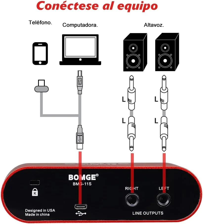کارت صدای USB BOMGE BMG11S (24 بیت/192 کیلوهرتز) با XLR، فانتوم پاور 48 ولت، برای گیتاریست، خواننده، پادکستر یا تهیه کننده - ضبط با کیفیت استودیویی و وفاداری بالا (قرمز) کارت صدای USB BOMGE BMG11S (24 بیت/192 کیلوهرتز) با XLR، فانتوم پاور 48 ولت، برای گیتاریست، خواننده، پادکستر یا تهیه کننده - ضبط با کیفیت استودیویی و وفاداری بالا (قرمز)