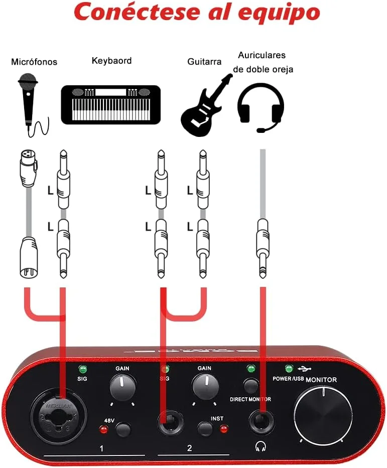 کارت صدای USB BOMGE BMG11S (24 بیت/192 کیلوهرتز) با XLR، فانتوم پاور 48 ولت، برای گیتاریست، خواننده، پادکستر یا تهیه کننده - ضبط با کیفیت استودیویی و وفاداری بالا (قرمز) کارت صدای USB BOMGE BMG11S (24 بیت/192 کیلوهرتز) با XLR، فانتوم پاور 48 ولت، برای گیتاریست، خواننده، پادکستر یا تهیه کننده - ضبط با کیفیت استودیویی و وفاداری بالا (قرمز)