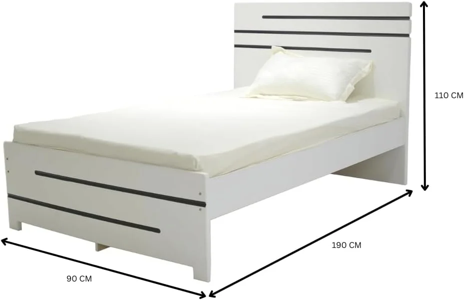 تخت خواب یک نفره الوصیت هوم مدل Orvas | تخت خواب چوبی یک نفره سایز 90X190 سفید تخت خواب یک نفره الوصیت هوم مدل Orvas | تخت خواب چوبی یک نفره سایز 90X190 سفید