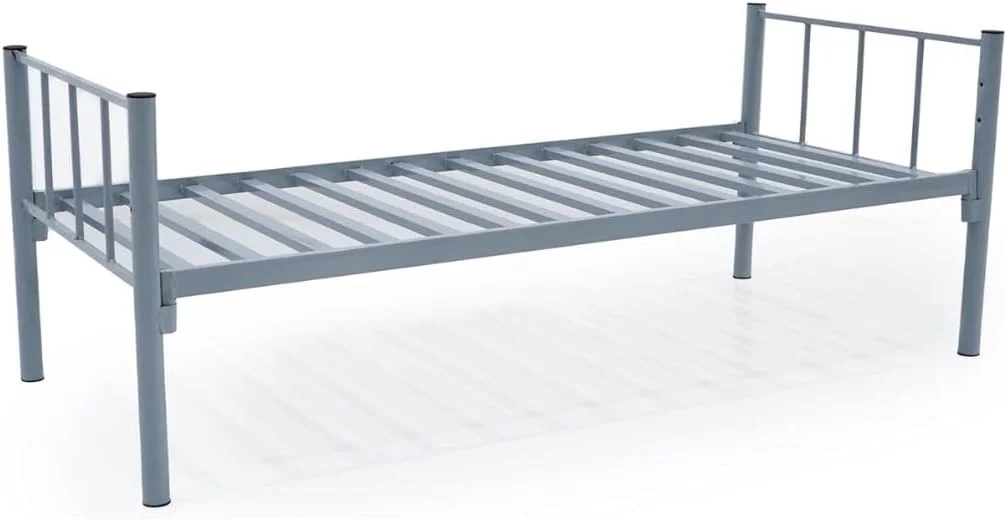 تخت خواب یک نفره فلزی ALWASIT HOME به همراه تشک | سایز یک نفره (نقره ای) با ابعاد 190x90x70 تخت خواب یک نفره فلزی ALWASIT HOME به همراه تشک | سایز یک نفره (نقره ای) با ابعاد 190x90x70