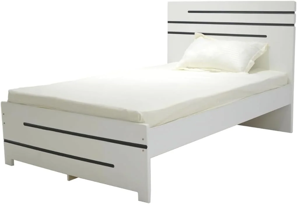 تخت خواب یک نفره الوصیت هوم مدل Orvas | تخت خواب چوبی یک نفره سایز 90X190 سفید تخت خواب یک نفره الوصیت هوم مدل Orvas | تخت خواب چوبی یک نفره سایز 90X190 سفید