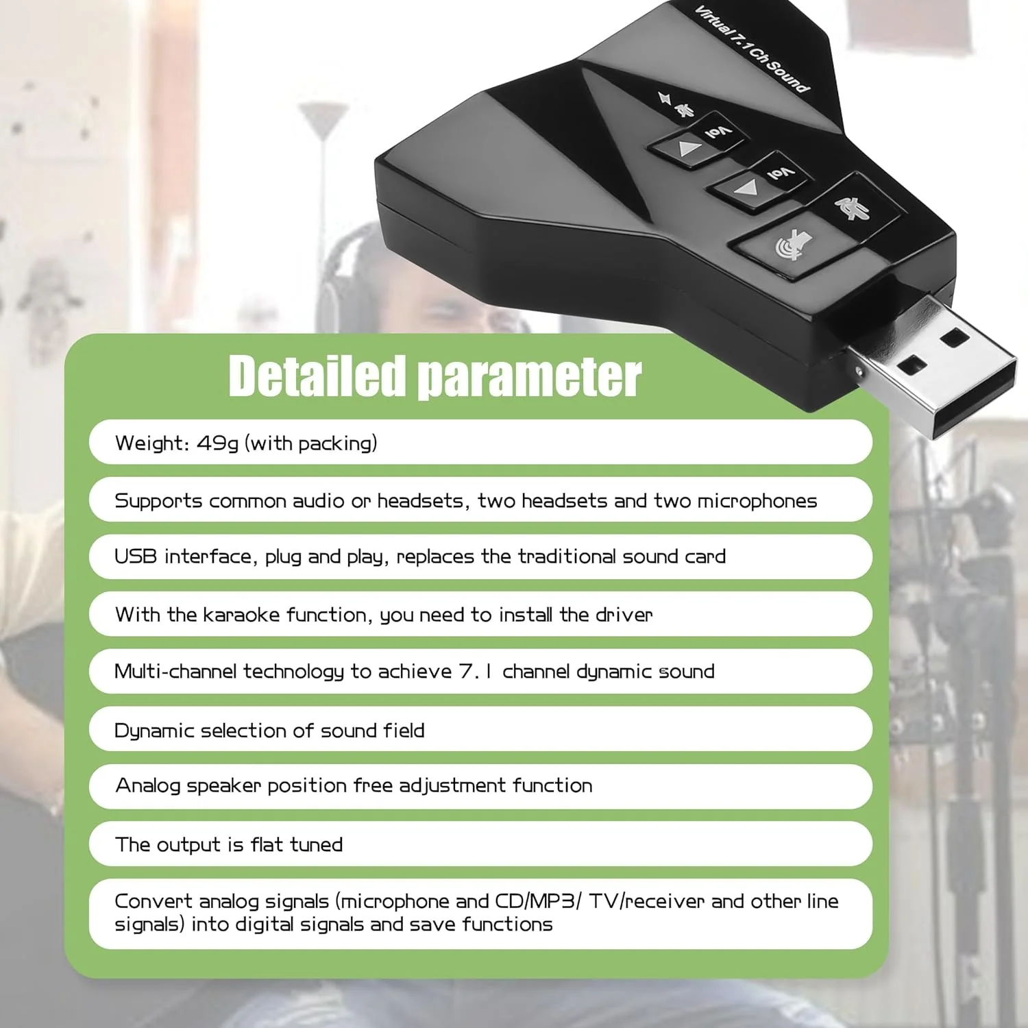 کارت صدای USB اکسترنال 4 پورت، آداپتور صوتی USB با جک 3.5 میلیمتری، آداپتور استریو کارت صدای اکسترنال برای ویندوز و مک، پلاگ اند پلی، برای PS5، PS4، آداپتور استریو صوتی USB کارت صدای USB اکسترنال 4 پورت، آداپتور صوتی USB با جک 3.5 میلیمتری، آداپتور استریو کارت صدای اکسترنال برای ویندوز و مک، پلاگ اند پلی، برای PS5، PS4، آداپتور استریو صوتی USB