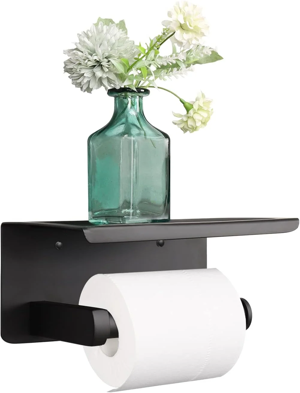 نگهدارنده دستمال توالت خود چسب NearMoon با قفسه، نگهدارنده رول توالت حمام استیل ضد زنگ سنگین با قفسه تلفن بدون نیاز به سوراخ کاری یا آویز دستمال کاغذی دیواری برای حمام/آشپزخانه (مشکی مات) نگهدارنده دستمال توالت خود چسب NearMoon با قفسه، نگهدارنده رول توالت حمام استیل ضد زنگ سنگین با قفسه تلفن بدون نیاز به سوراخ کاری یا آویز دستمال کاغذی دیواری برای حمام/آشپزخانه (مشکی مات)