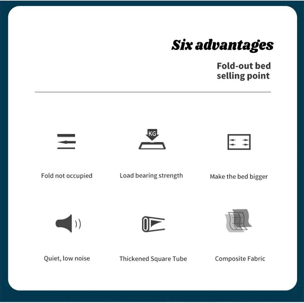 ALSODI Silent And Stable Folding Bed, Single Office Rest Folding Bed, Multi-Function Folding Reclining Chair, Pressure Resistant And Wear-Resistant Folding Bed,B