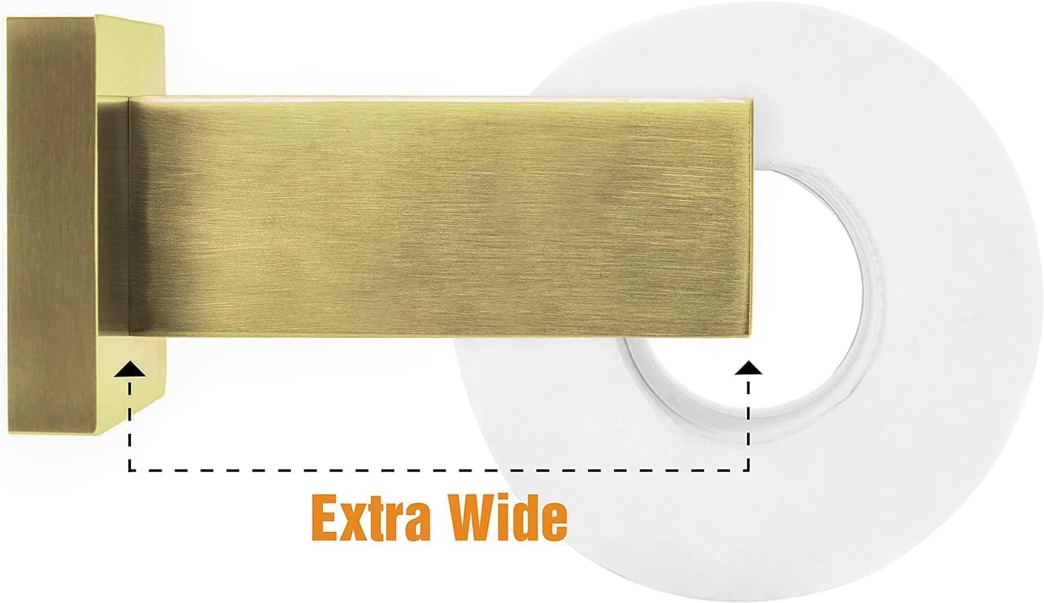 جا دستمال کاغذی توالت HITSLAM طلایی برس خورده، نصب دیواری، استیل ضد زنگ ممتاز 304، جا رولی دستمال کاغذی توالت مربعی ضد زنگ برای حمام