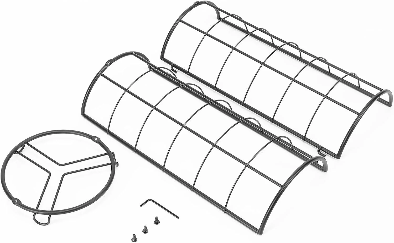 استند نگهدارنده دستمال توالت NearMoon، ایستاده با قابلیت نگهداری 3 رول دستمال کاغذی، لوازم جانبی فلزی حمام، جا دستمال رولی ضد زنگ برای روی میز آشپزخانه داخل قفسه کابینت (پایه فلزی، مشکی مات)