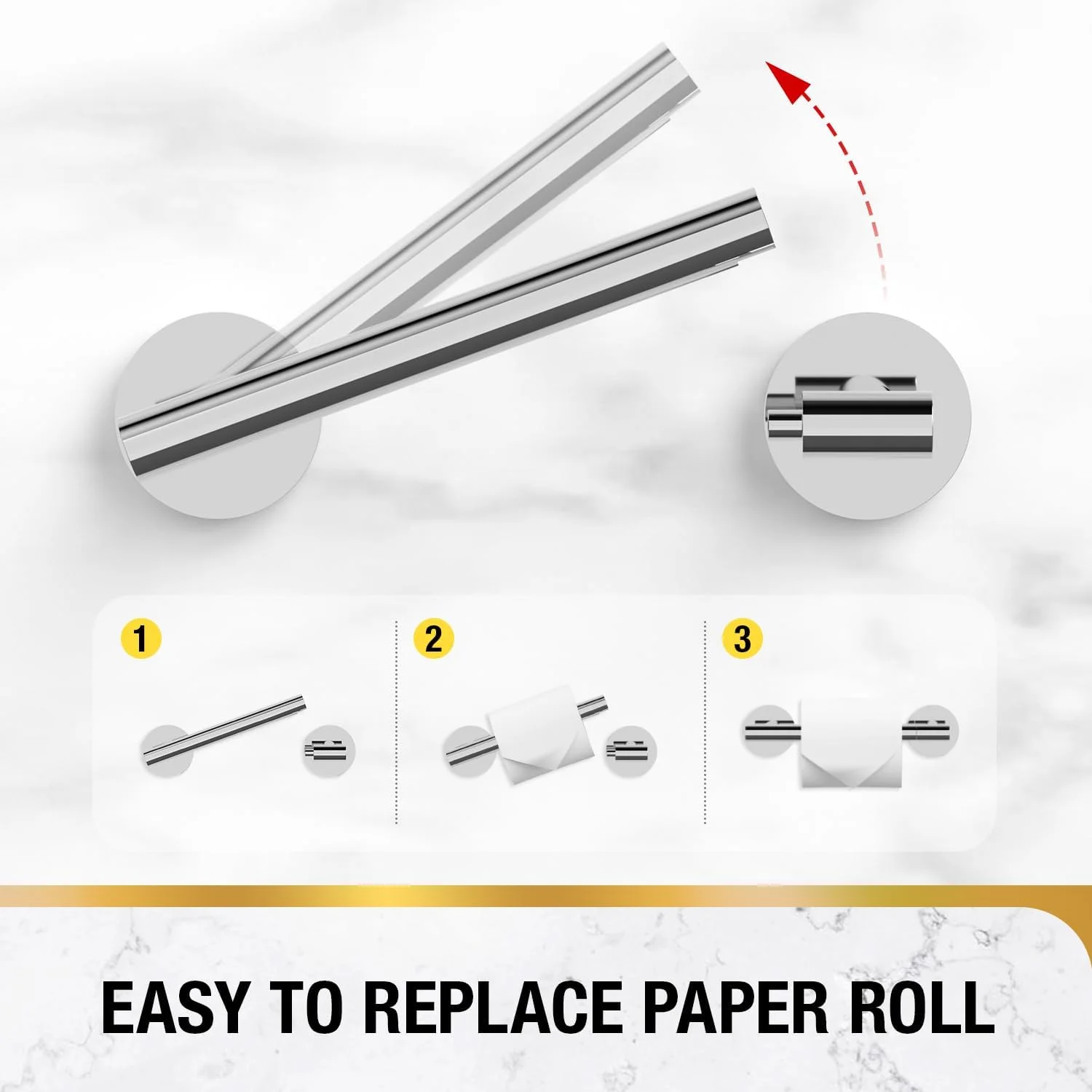 جا دستمال کاغذی کروم HITSLAM