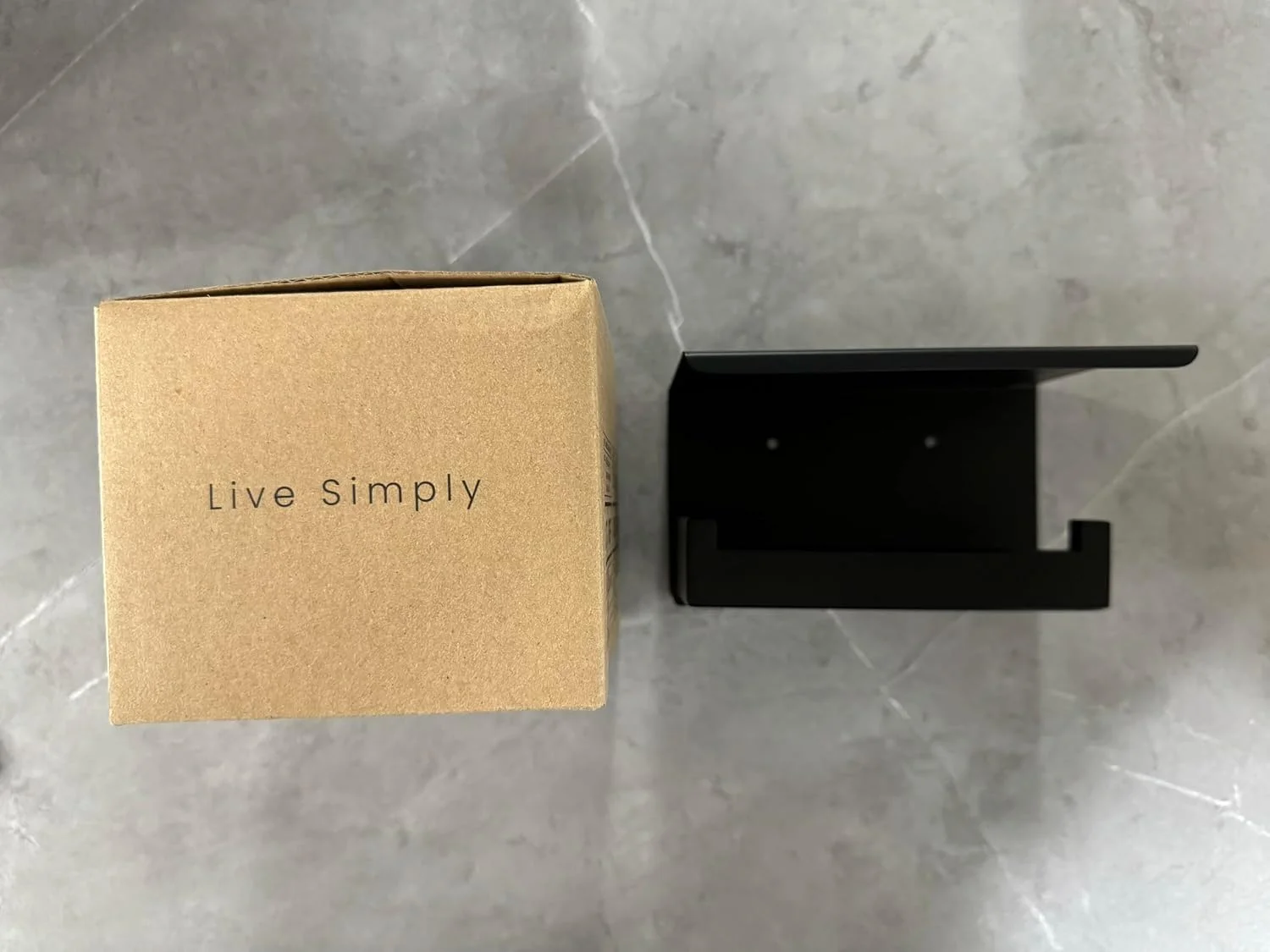 جا دستمال کاغذی چسبی مشکی مات HITSLAM، جا دستمال کاغذی 3M با قفسه، چسب 3M بدون نیاز به سوراخکاری یا نصب دیواری با پیچ برای حمام